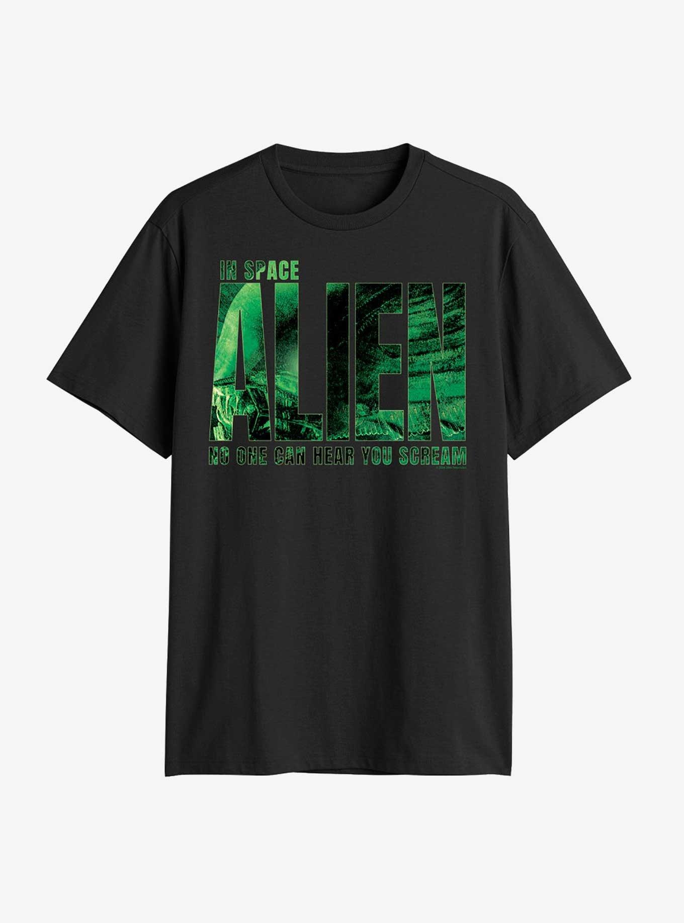 Alien Photo Font Style T-Shirt, BLACK, hi-res