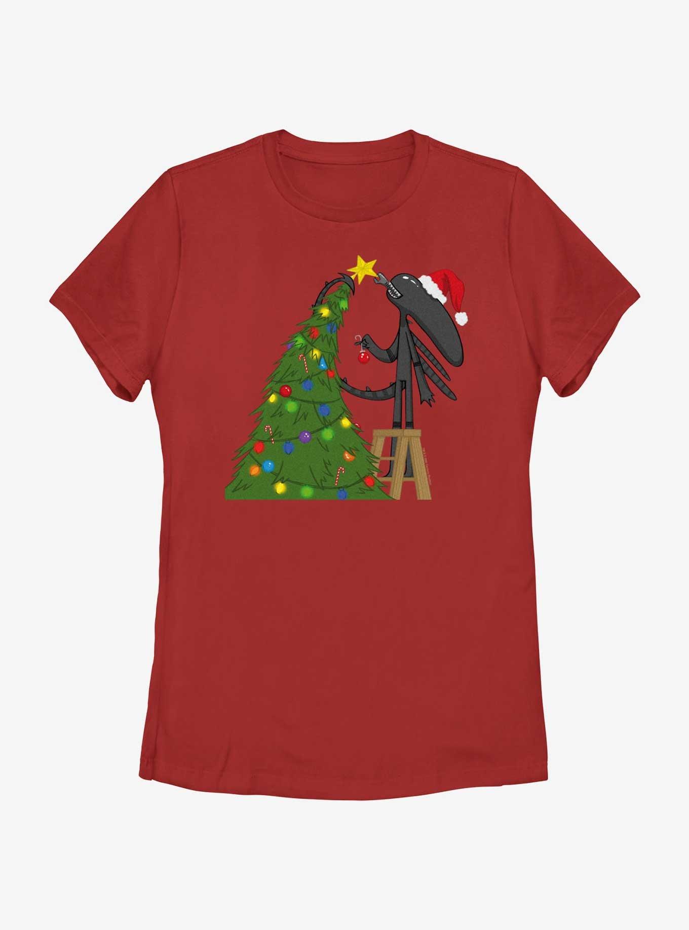 Alien Christmas Ready Womens T-Shirt, , hi-res