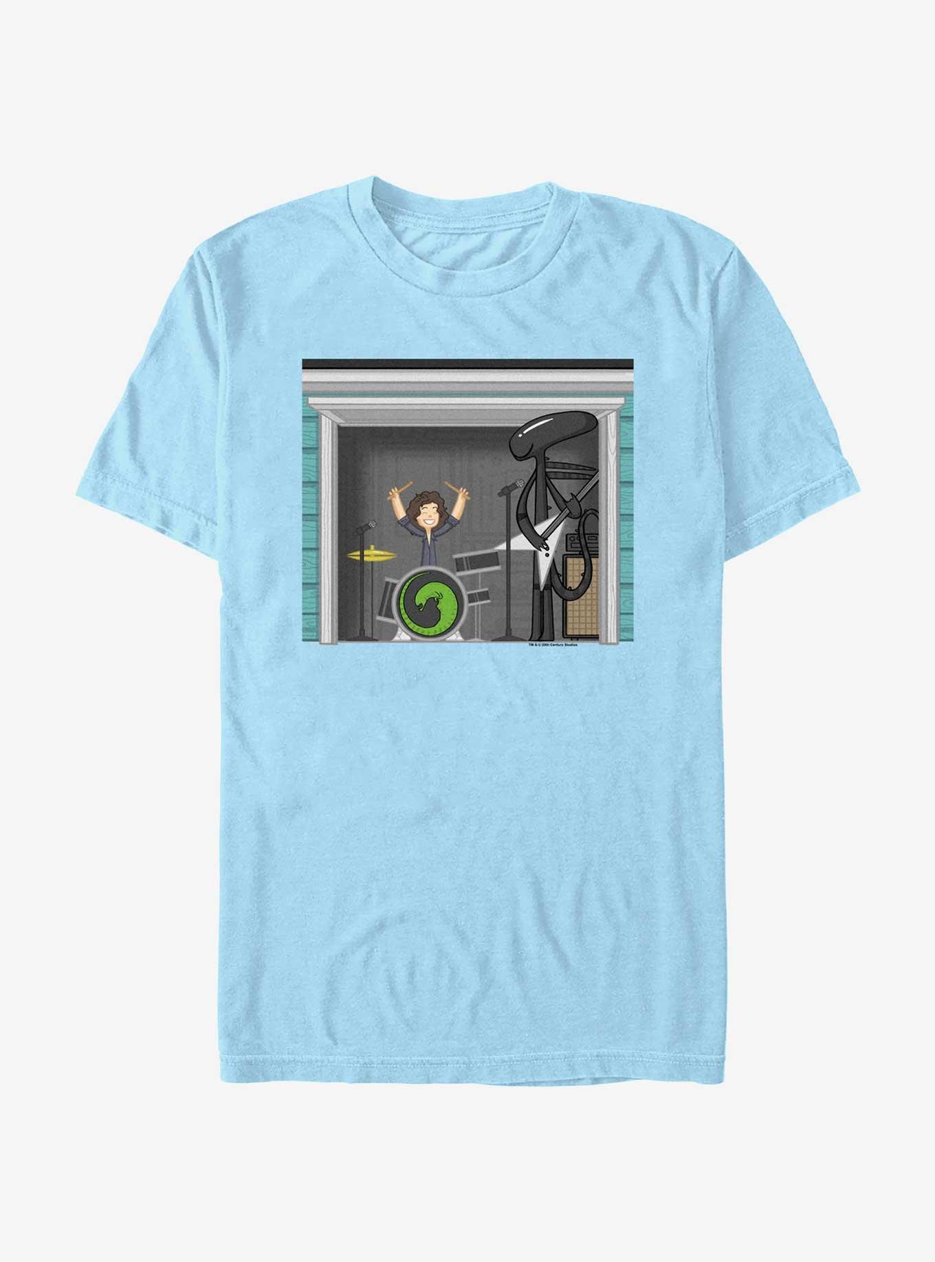 Alien Garage Band T-Shirt, LT BLUE, hi-res