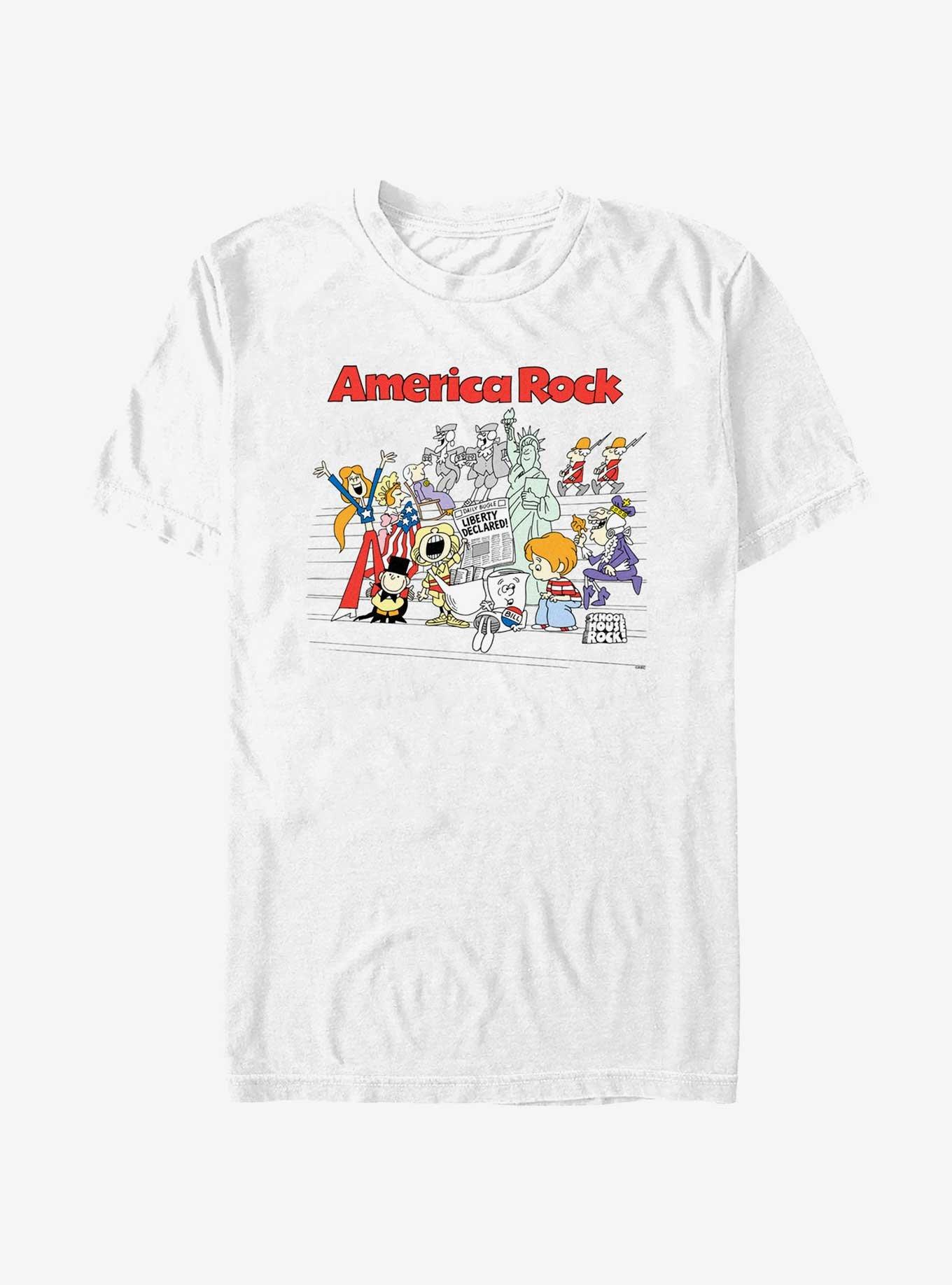 Schoolhouse Rock America Rock Group T-Shirt, WHITE, hi-res