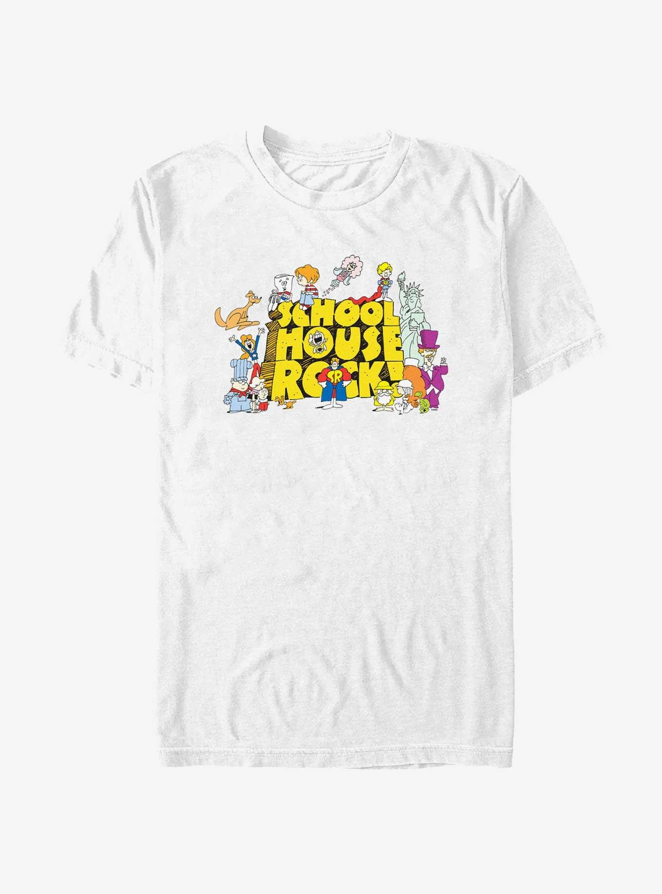 Schoolhouse Rock Title Group Logo T-Shirt, WHITE, hi-res