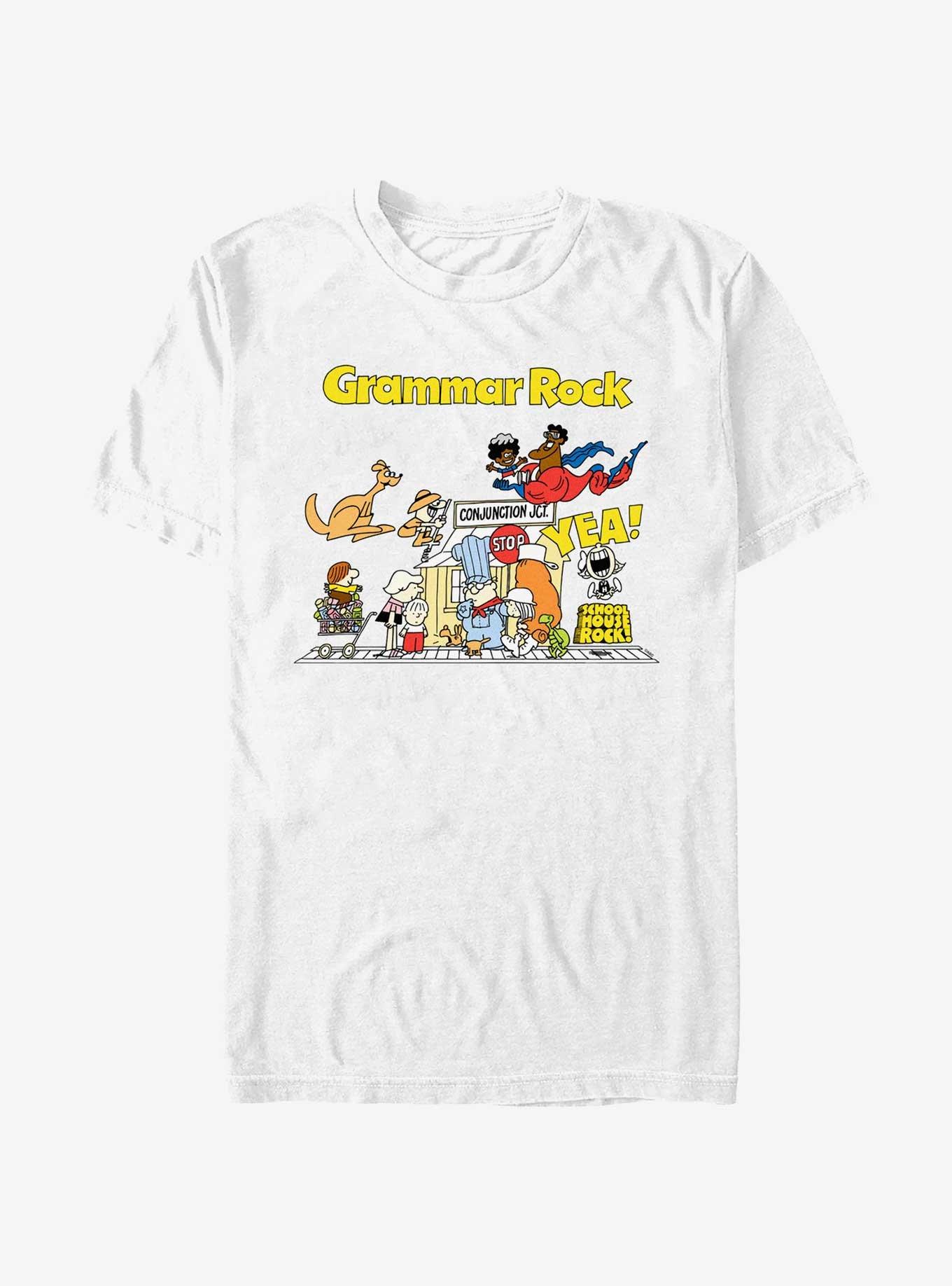 Schoolhouse Rock Grammar Rock Group T-Shirt, WHITE, hi-res