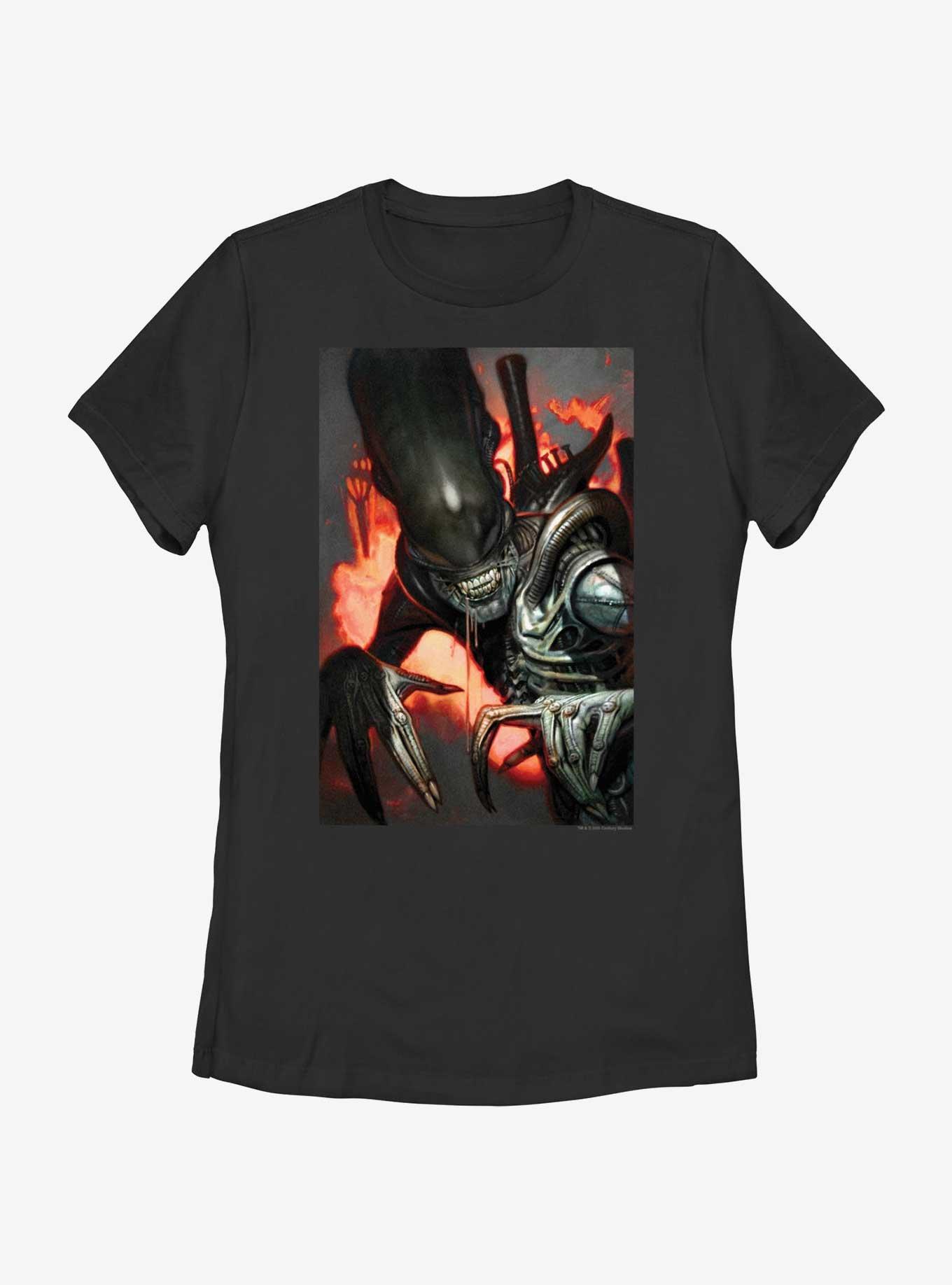 Alien Xenomorph Fire Womens T-Shirt, , hi-res