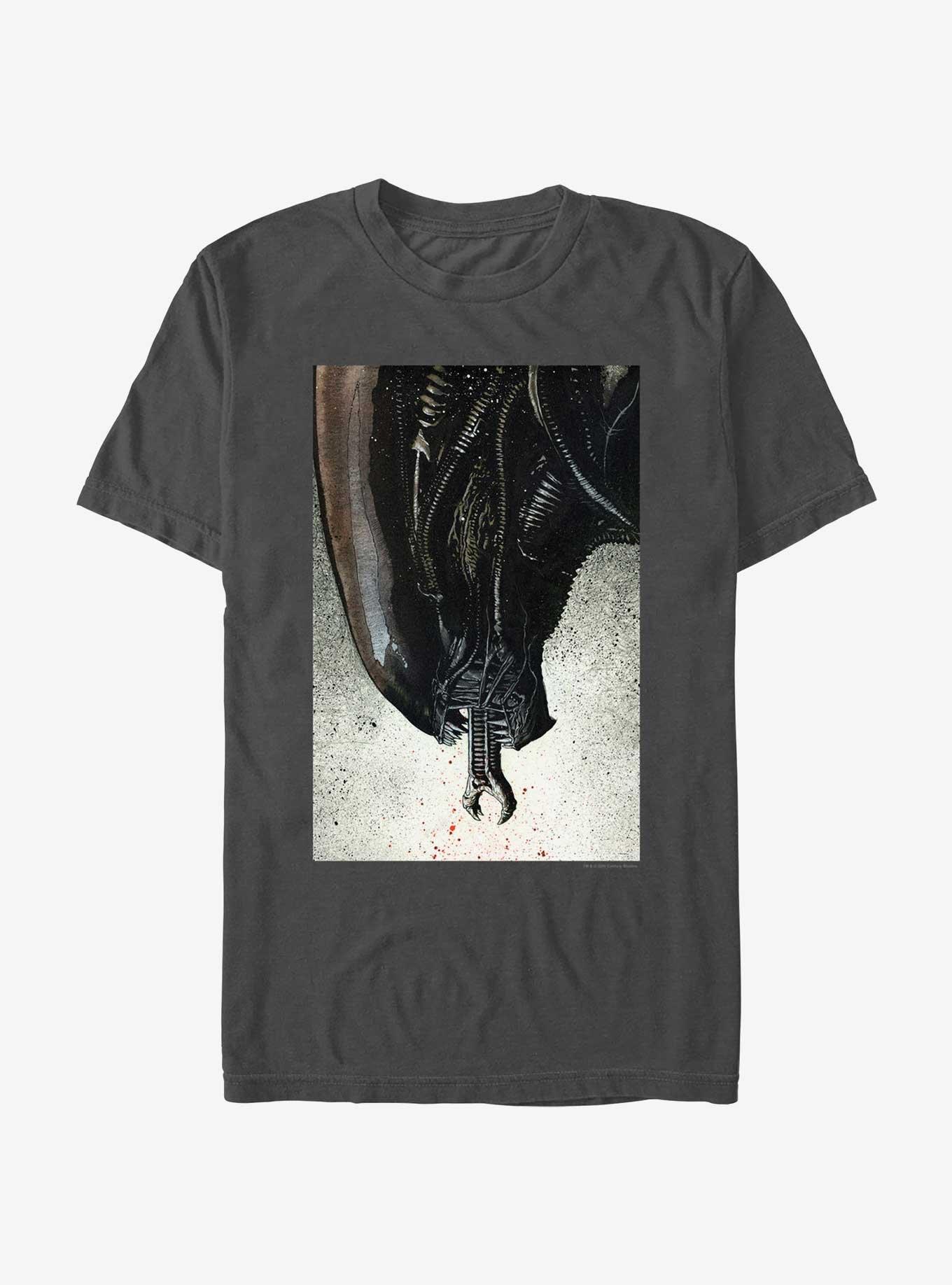 Alien Xenomorph Head T-Shirt, CHARCOAL, hi-res