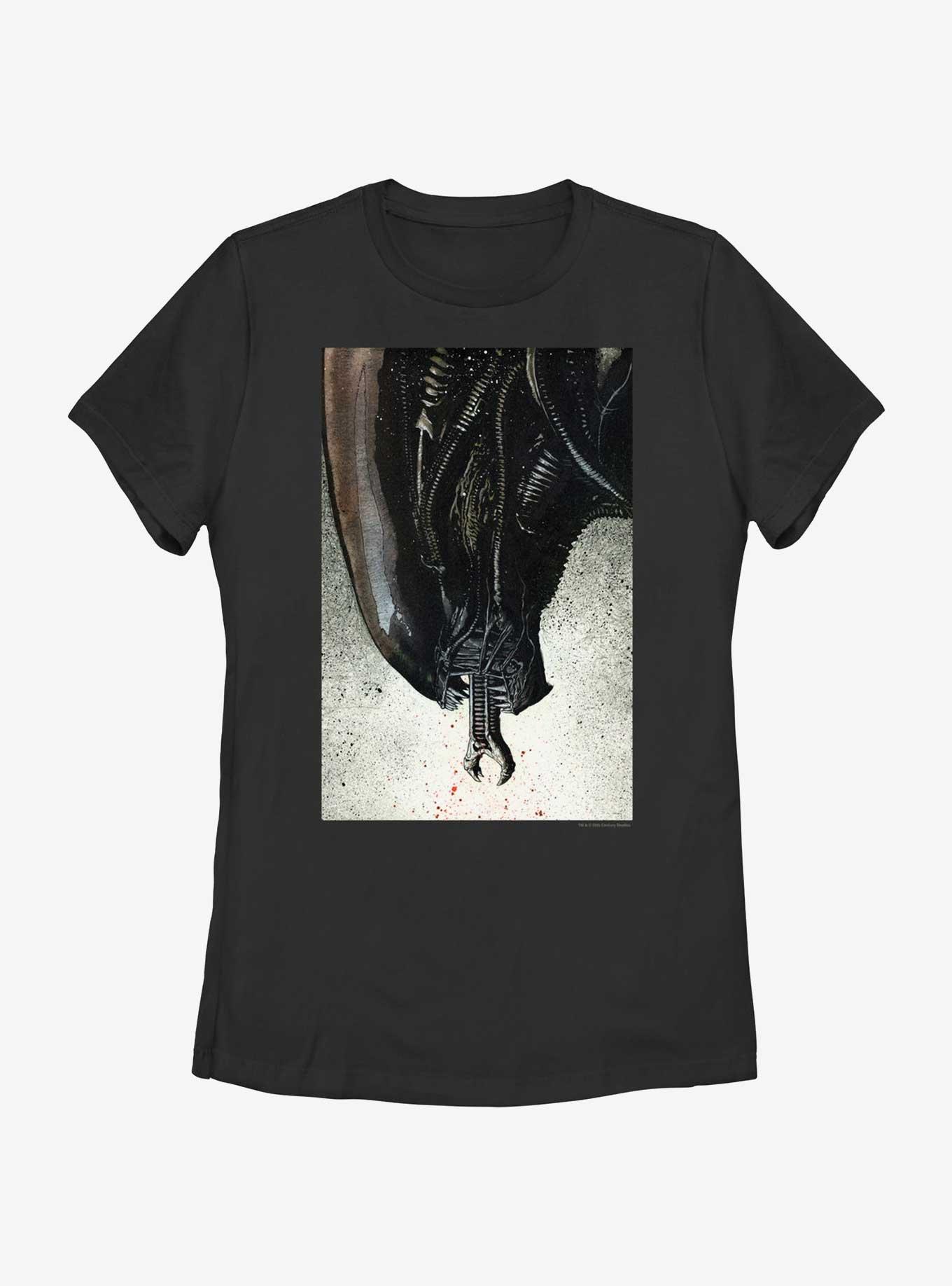 Alien Xenomorph Head Womens T-Shirt, BLACK, hi-res