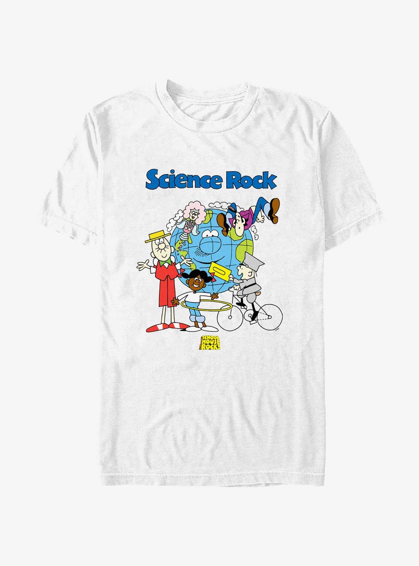 Schoolhouse Rock Science Rock Group T-Shirt, WHITE, hi-res