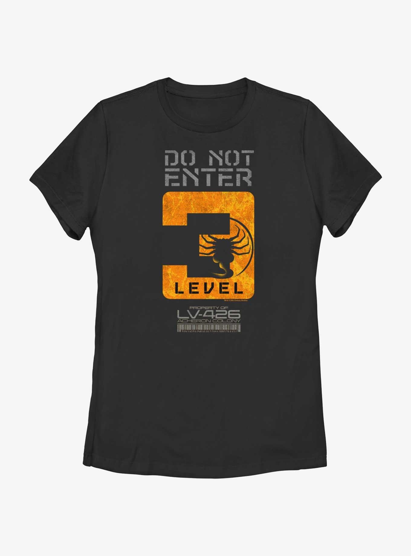 Alien Do Not Enter Level Womens T-Shirt, , hi-res