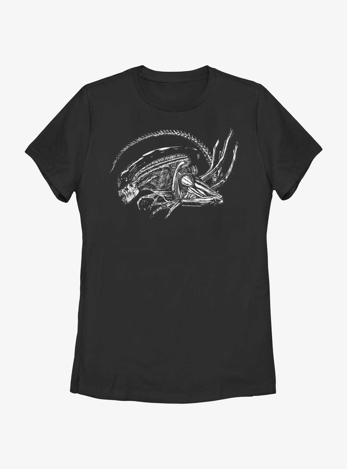 Alien Silhouette Xenomorph Womens T-Shirt, , hi-res