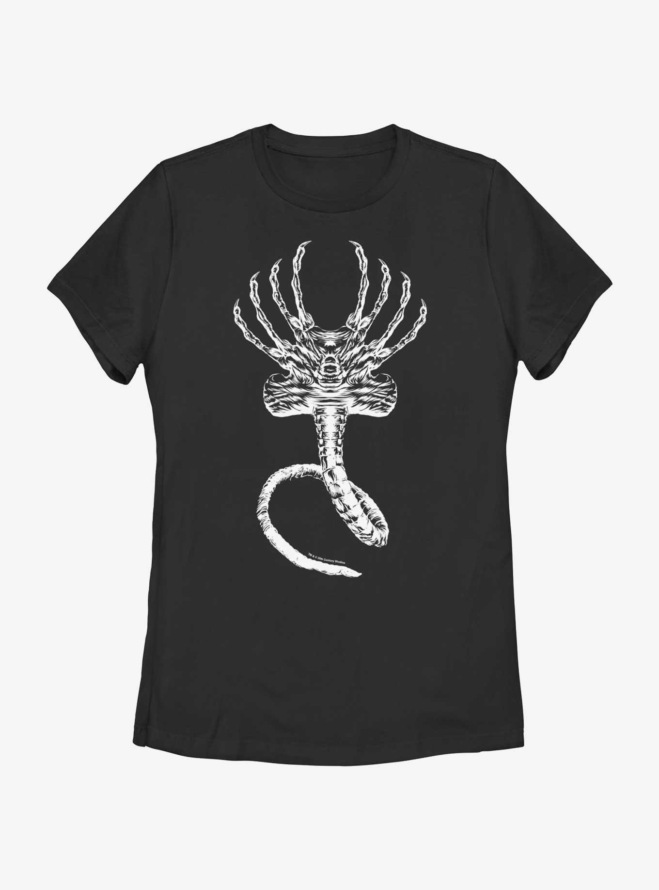 Alien Face Hugger Extended Womens TShirt BLACK BoxLunch
