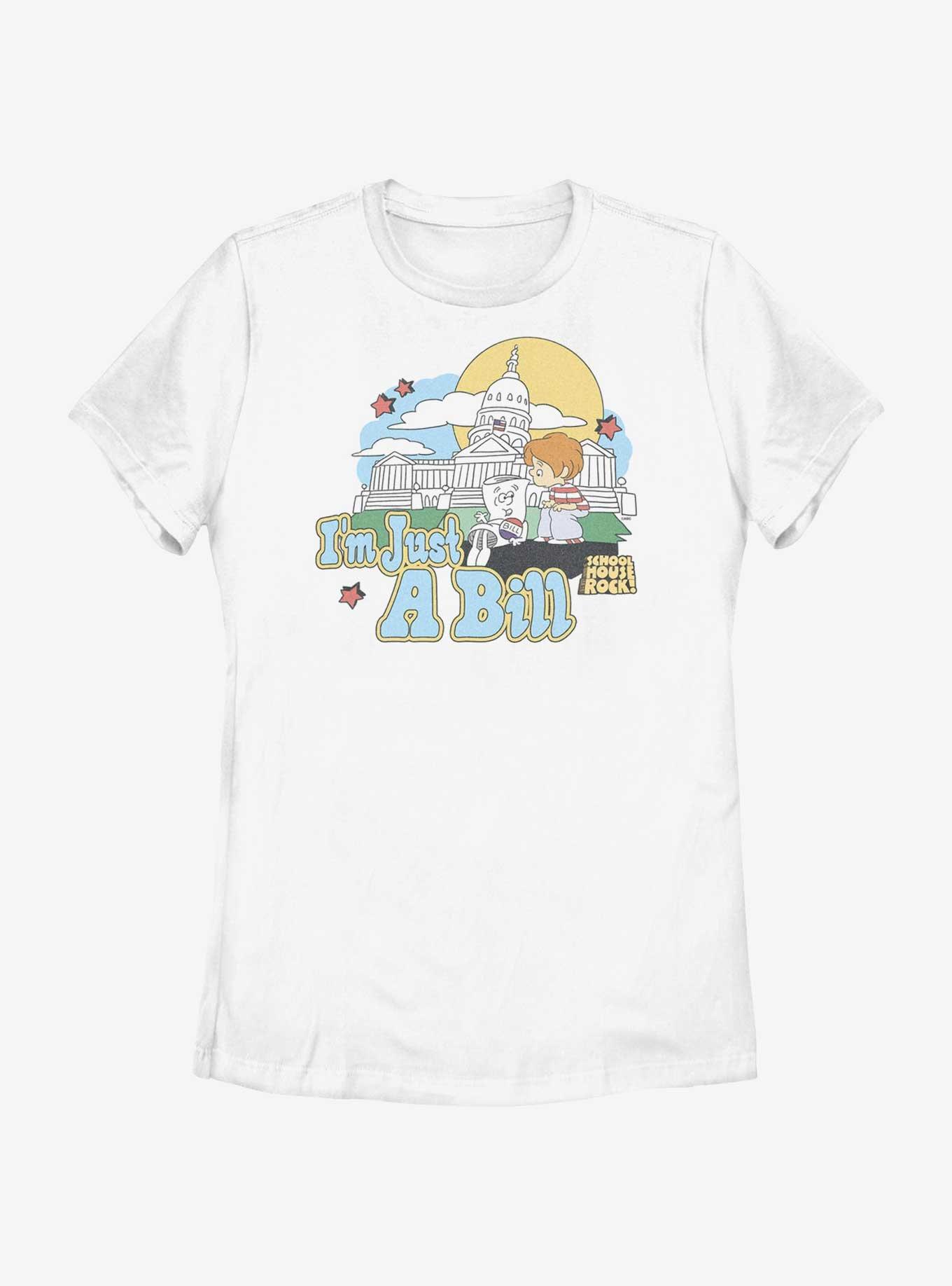 Schoolhouse Rock Just A Bill Womens T-Shirt, WHITE, hi-res