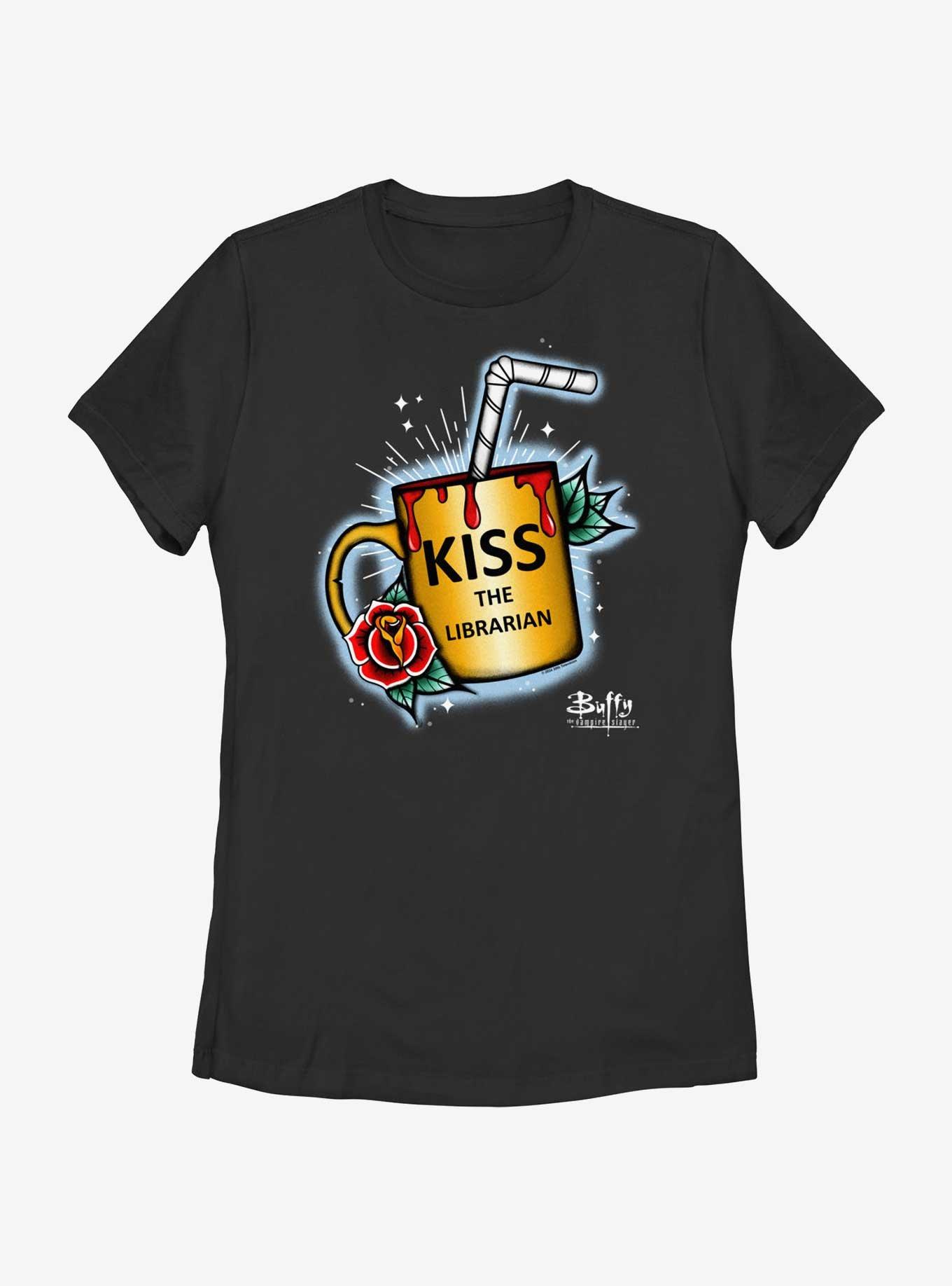 Buffy The Vampire Slayer Kiss The Librarian Womens T-Shirt, , hi-res
