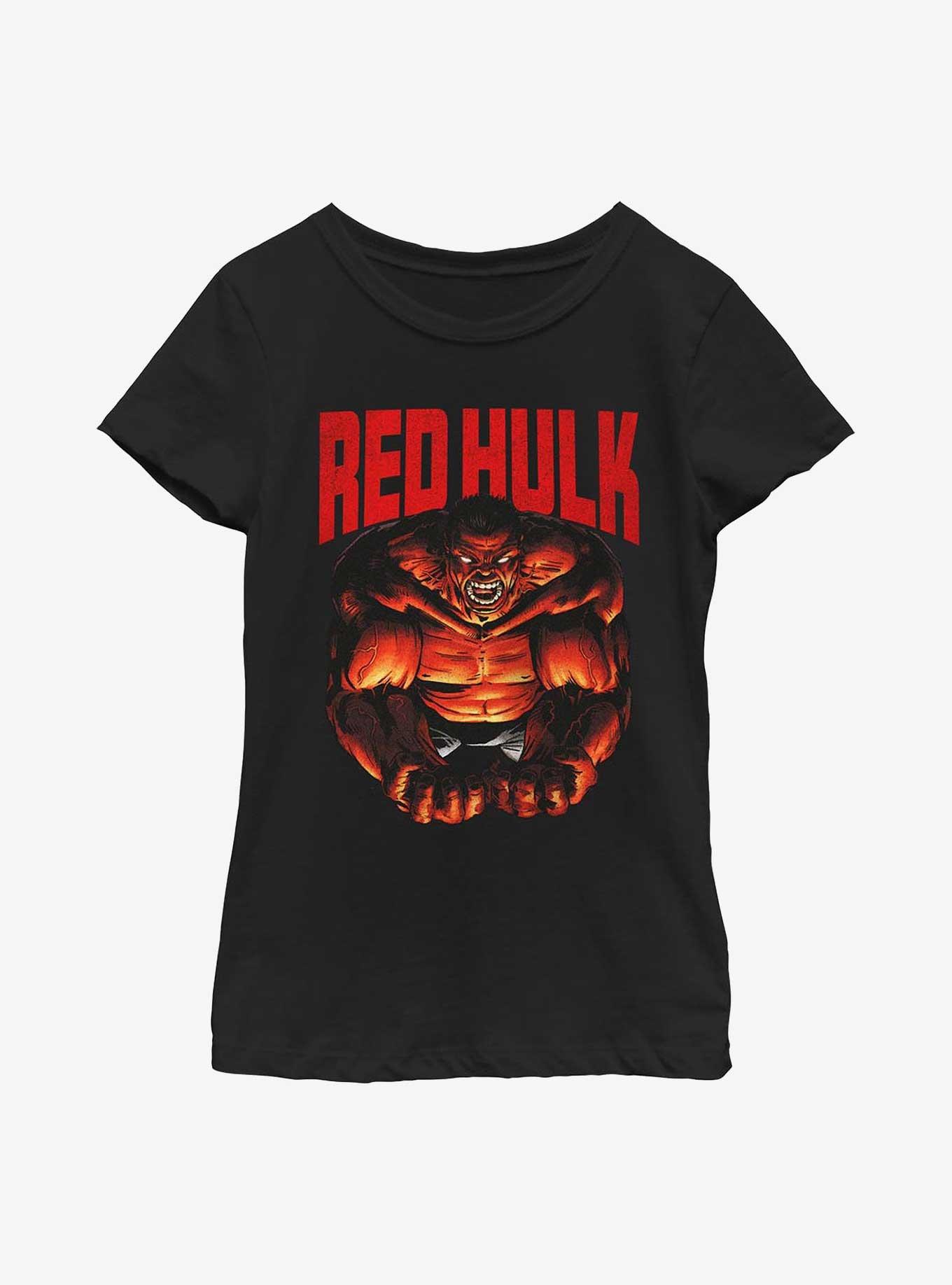 Marvel Red Hulk Mad Youth Girls T-Shirt, , hi-res