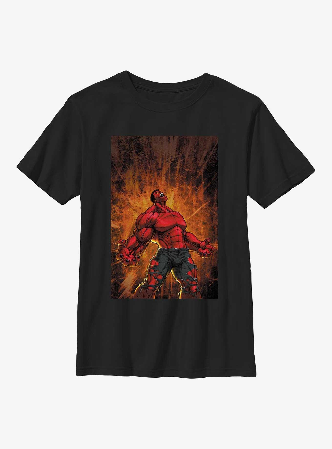 Marvel Red Hulk Fury Youth T-Shirt, BLACK, hi-res