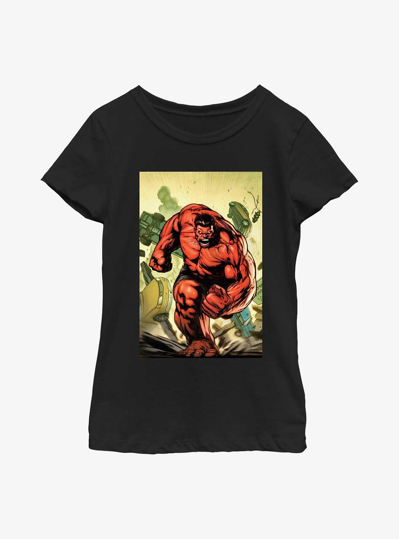 Marvel Red Hulk Crash Youth Girls T-Shirt, , hi-res