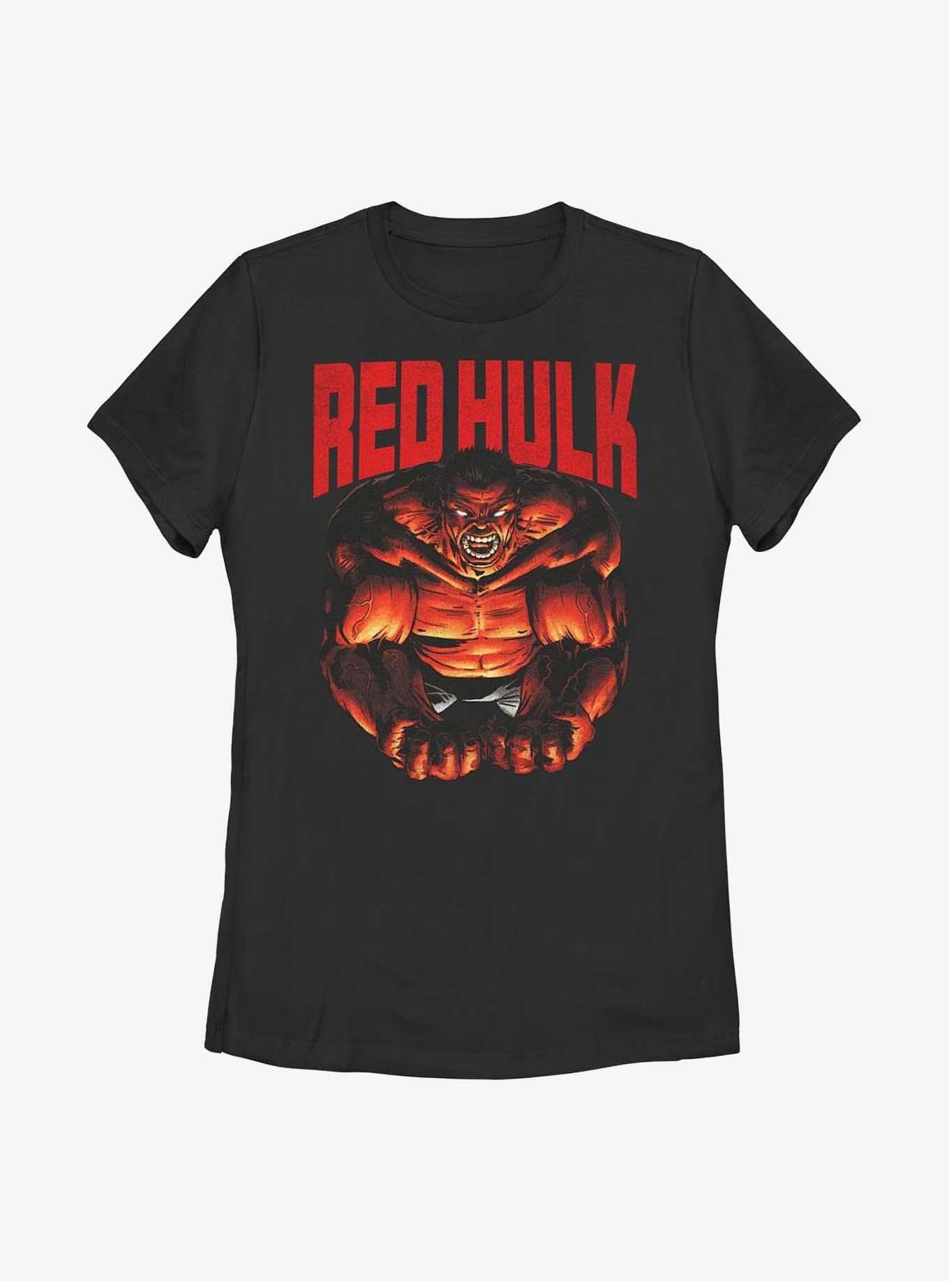 Marvel Red Hulk Mad Womens T-Shirt, BLACK, hi-res