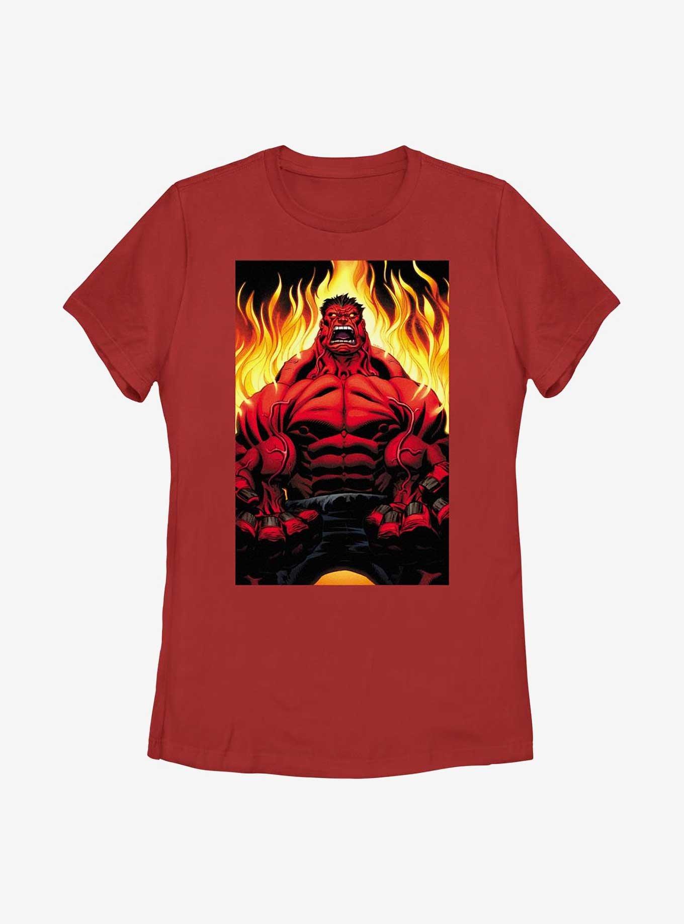 Marvel Red Hulk Fire Womens T-Shirt, , hi-res