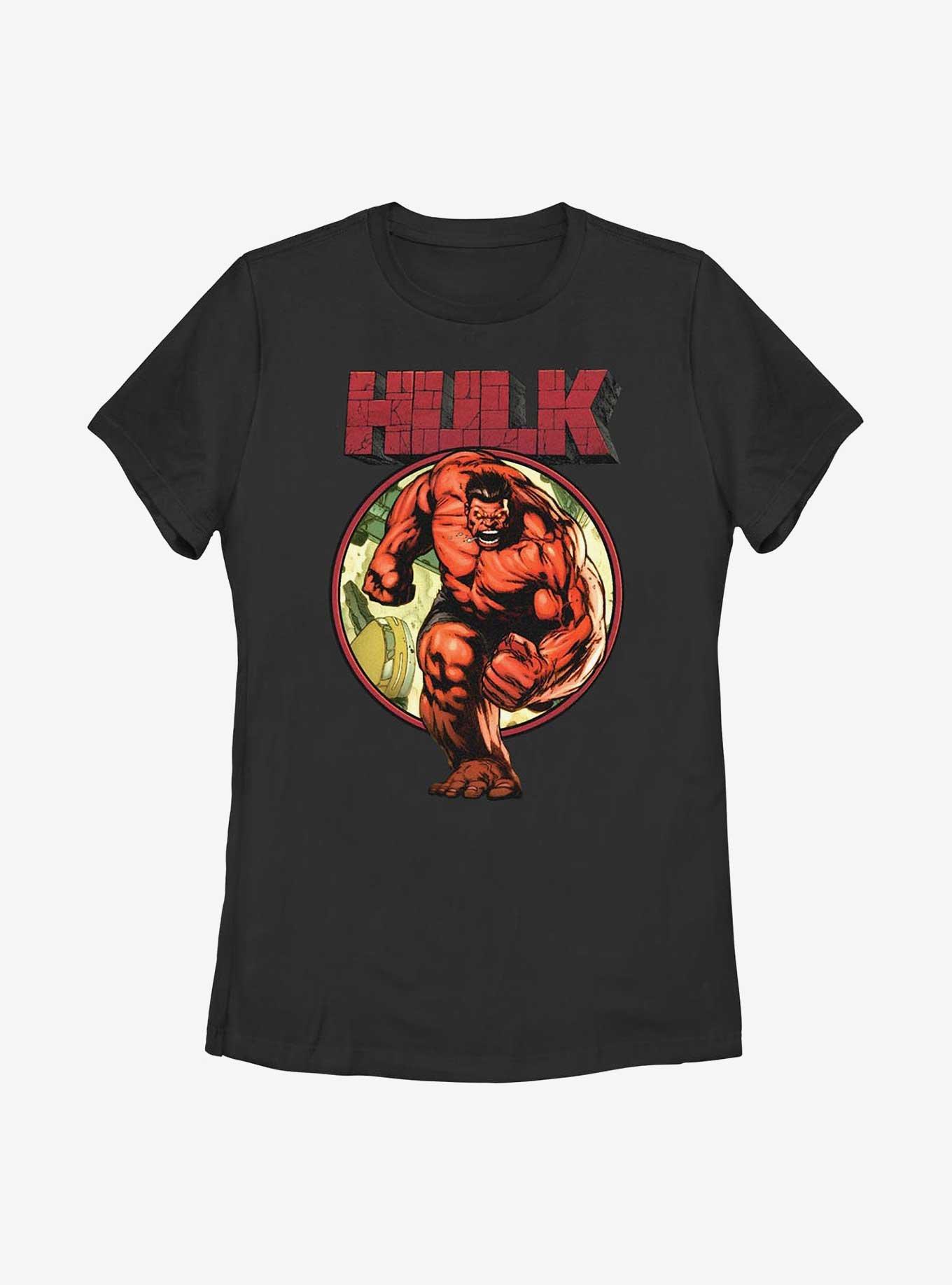 Marvel Red Hulk Raging Womens T-Shirt, BLACK, hi-res