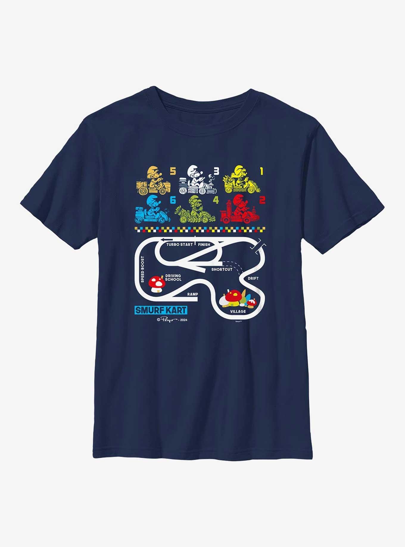 The Smurfs Car Players Multicolor Youth T-Shirt, , hi-res