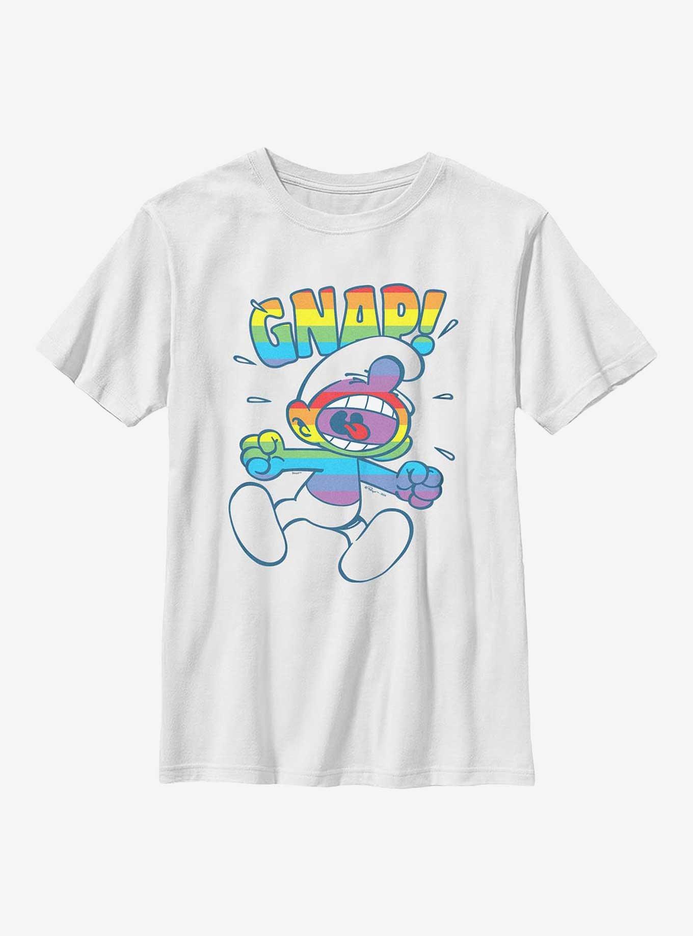 The Smurfs Gnap Smurf Rainbow Youth T-Shirt, , hi-res