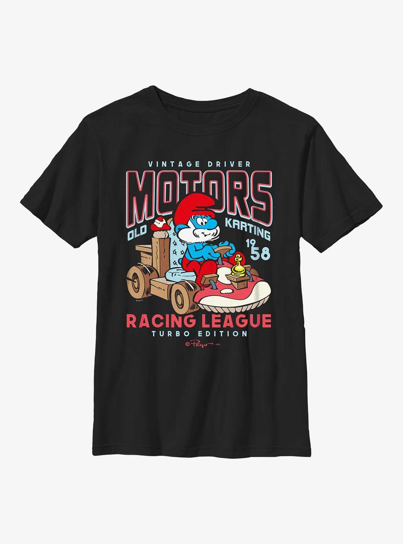 The Smurfs Motors Vintage Racing Youth T-Shirt, , hi-res