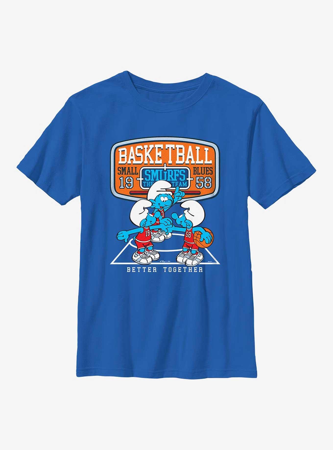 The Smurfs Better Together Smurfs Youth T-Shirt, ROYAL, hi-res