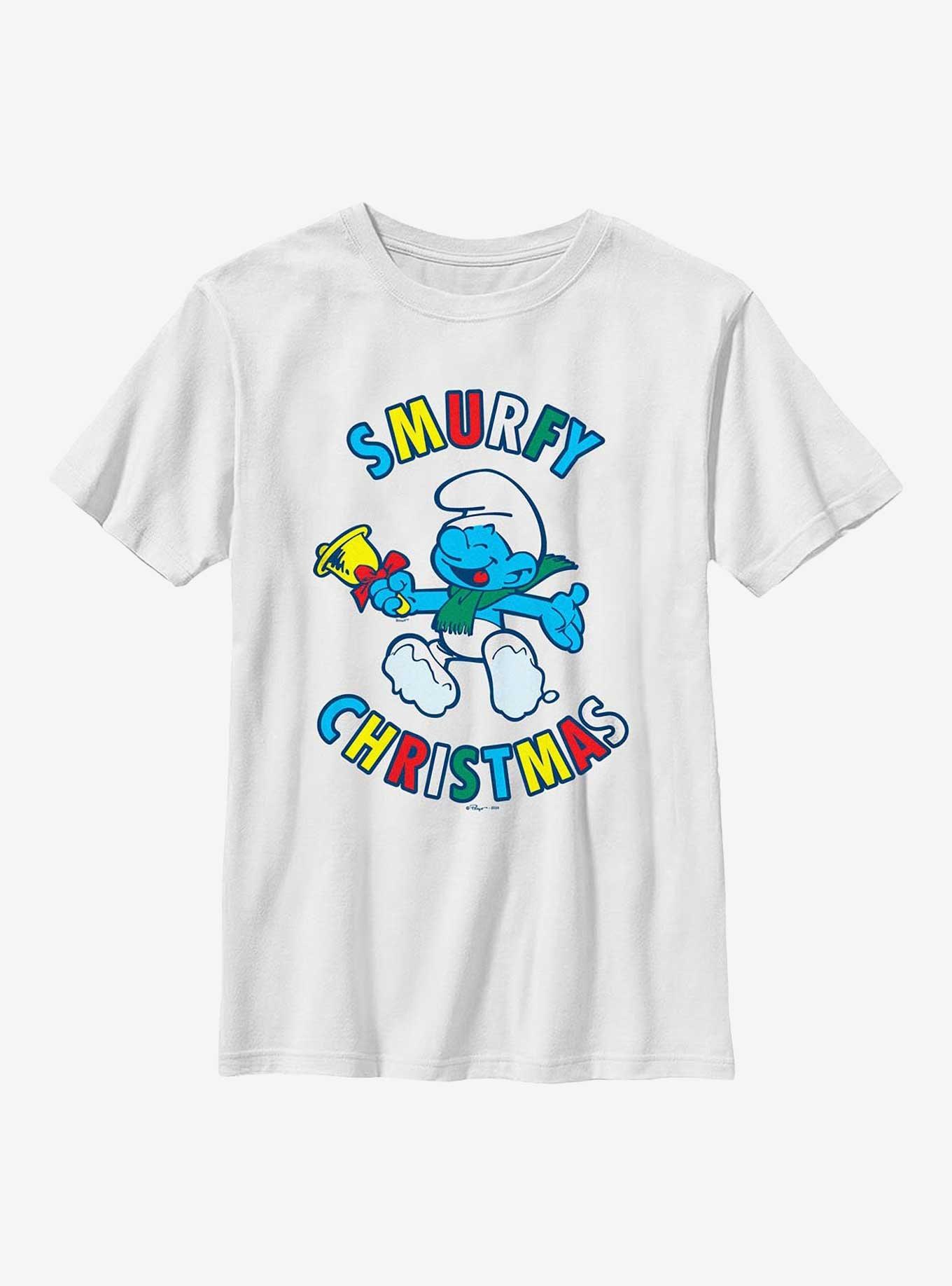 The Smurfs Happy Smurfy Christmas Youth T-Shirt, , hi-res