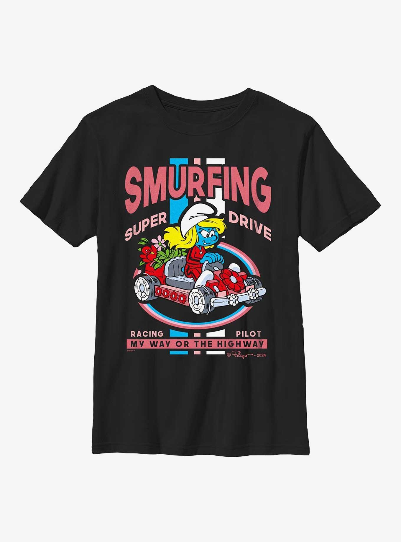 The Smurfs Super Driver Pilot Youth T-Shirt, , hi-res