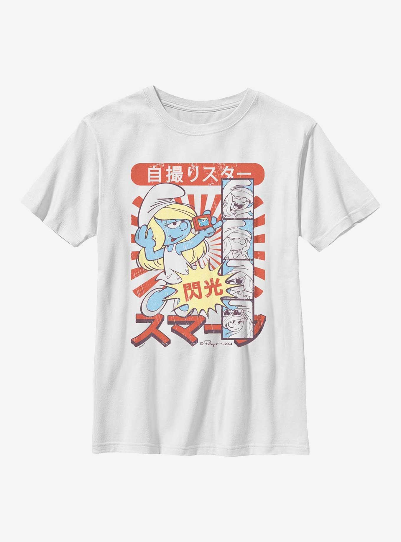 The Smurfs Smurf Manga Selfie Youth T-Shirt, , hi-res