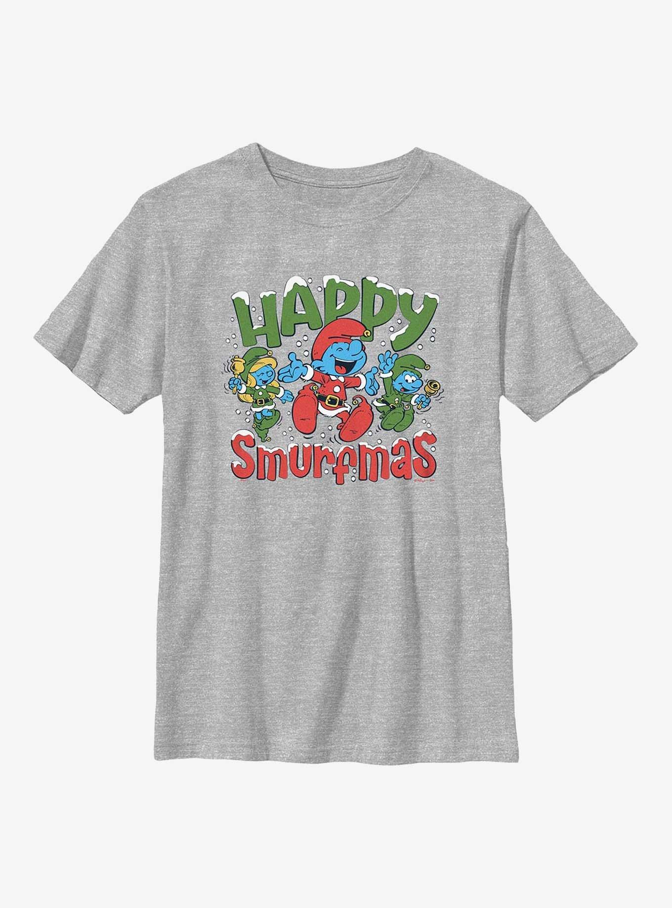 The Smurfs Happy Smurfmas Youth T-Shirt, , hi-res