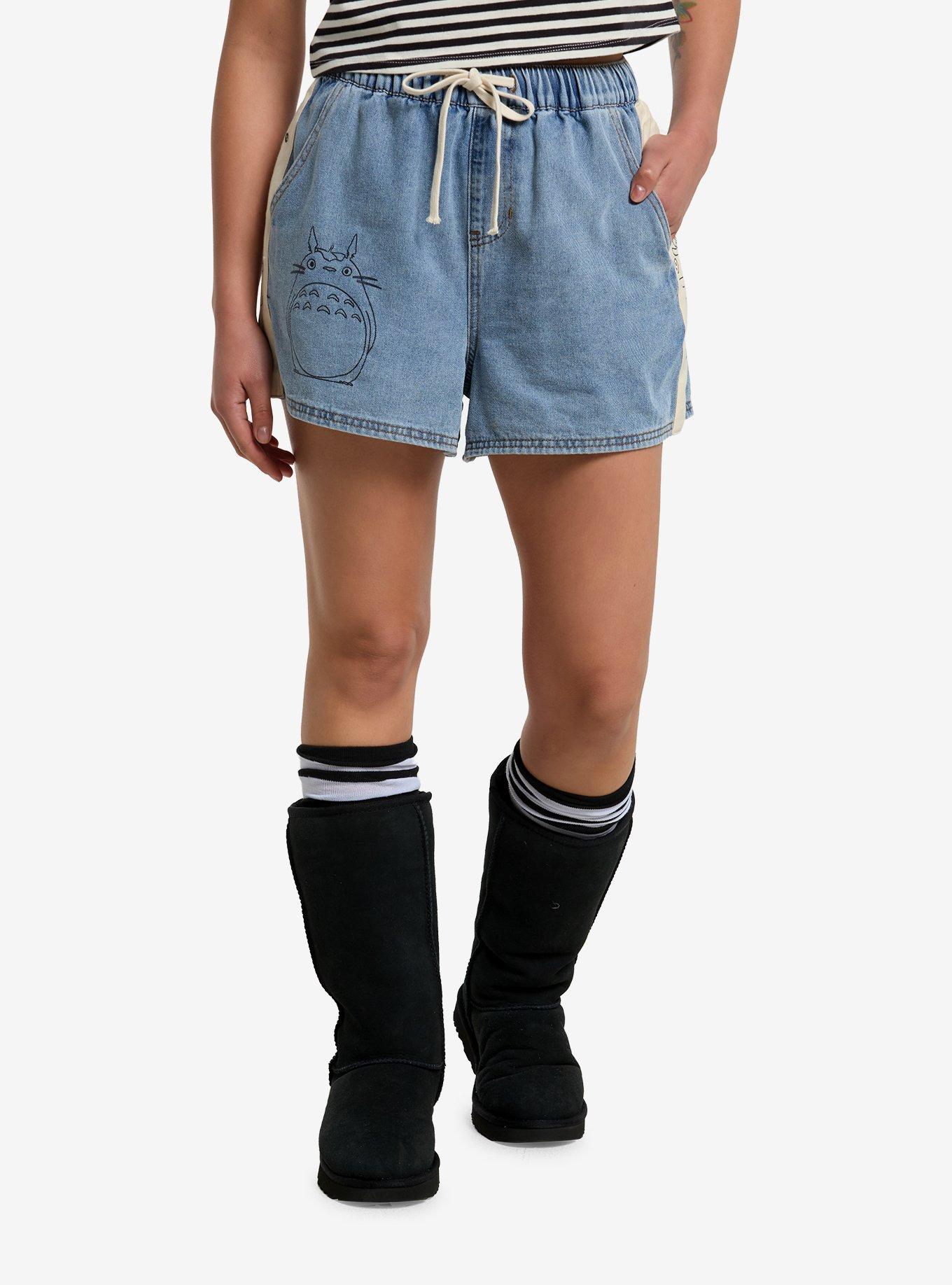 Her Universe Studio Ghibli® My Neighbor Totoro Drawcord Denim Shorts 