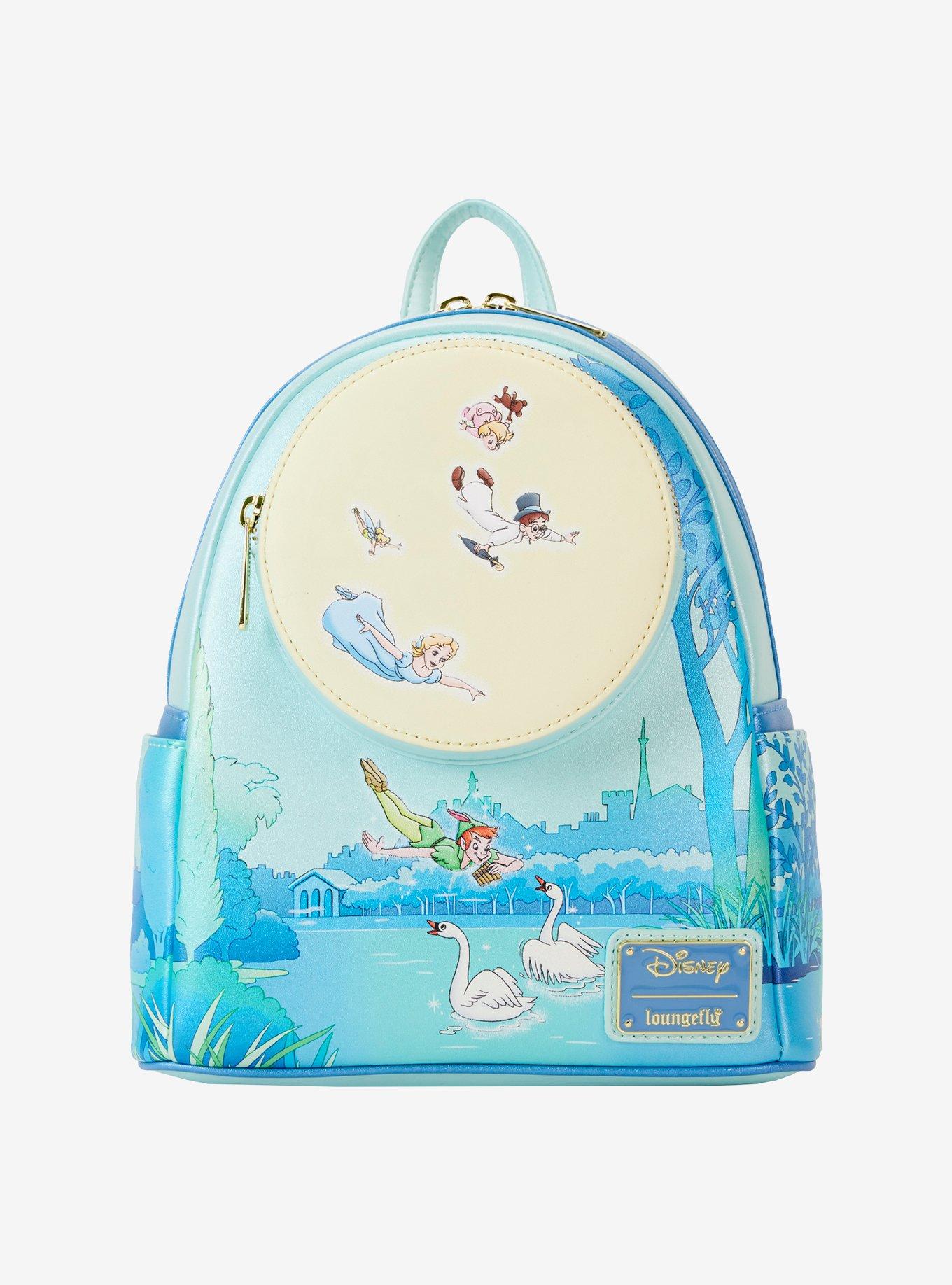 Loungefly Disney Peter Pan Flying Full Moon Glow-in-the-Dark Glitter Mini Backpack, , hi-res