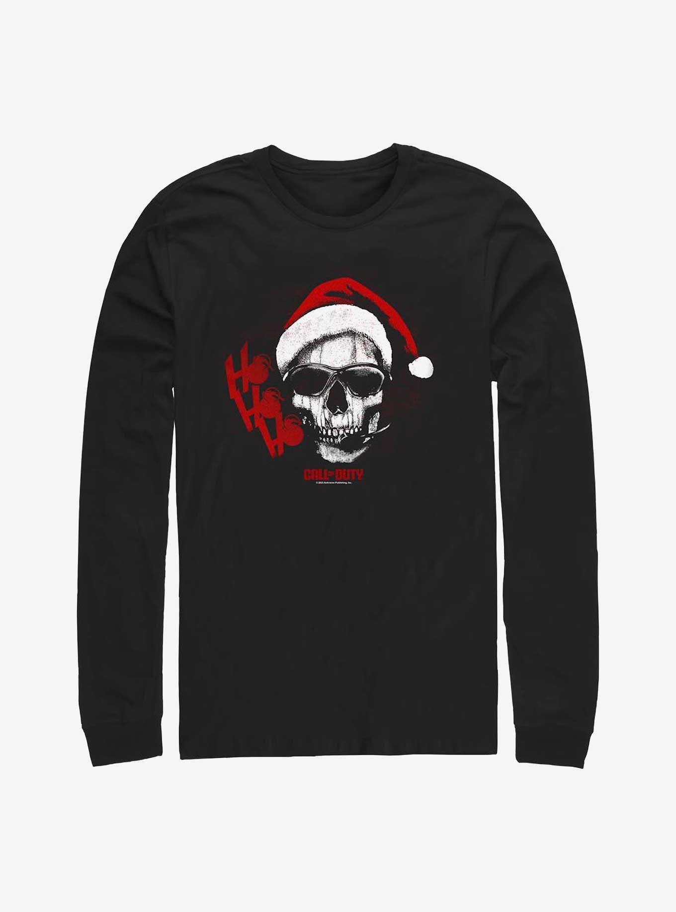 Call of Duty Skull Santa Hat Long-Sleeve T-Shirt, , hi-res