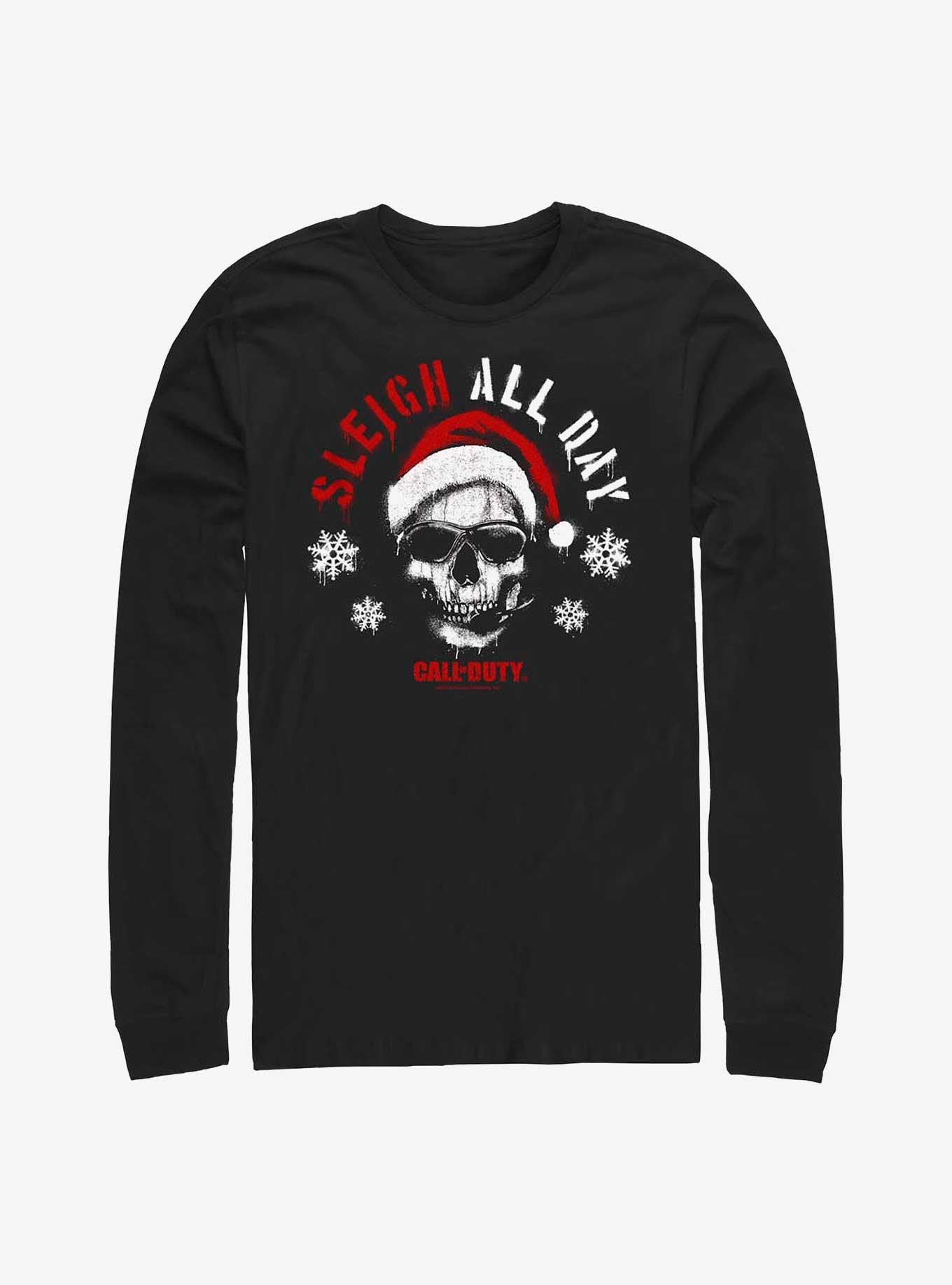 Call of Duty Sleigh All Day Long-Sleeve T-Shirt, BLACK, hi-res