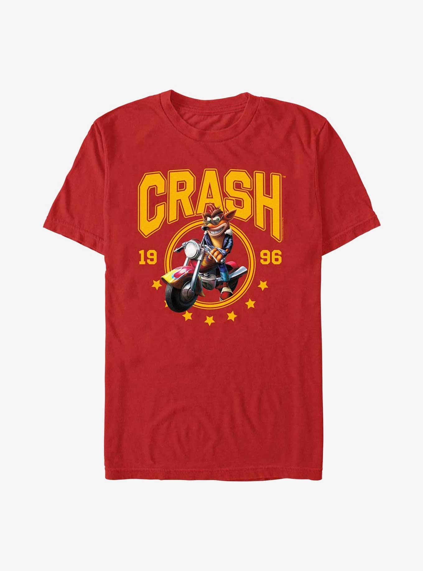 Crash Bandicoot Collegiate T-Shirt, RED, hi-res