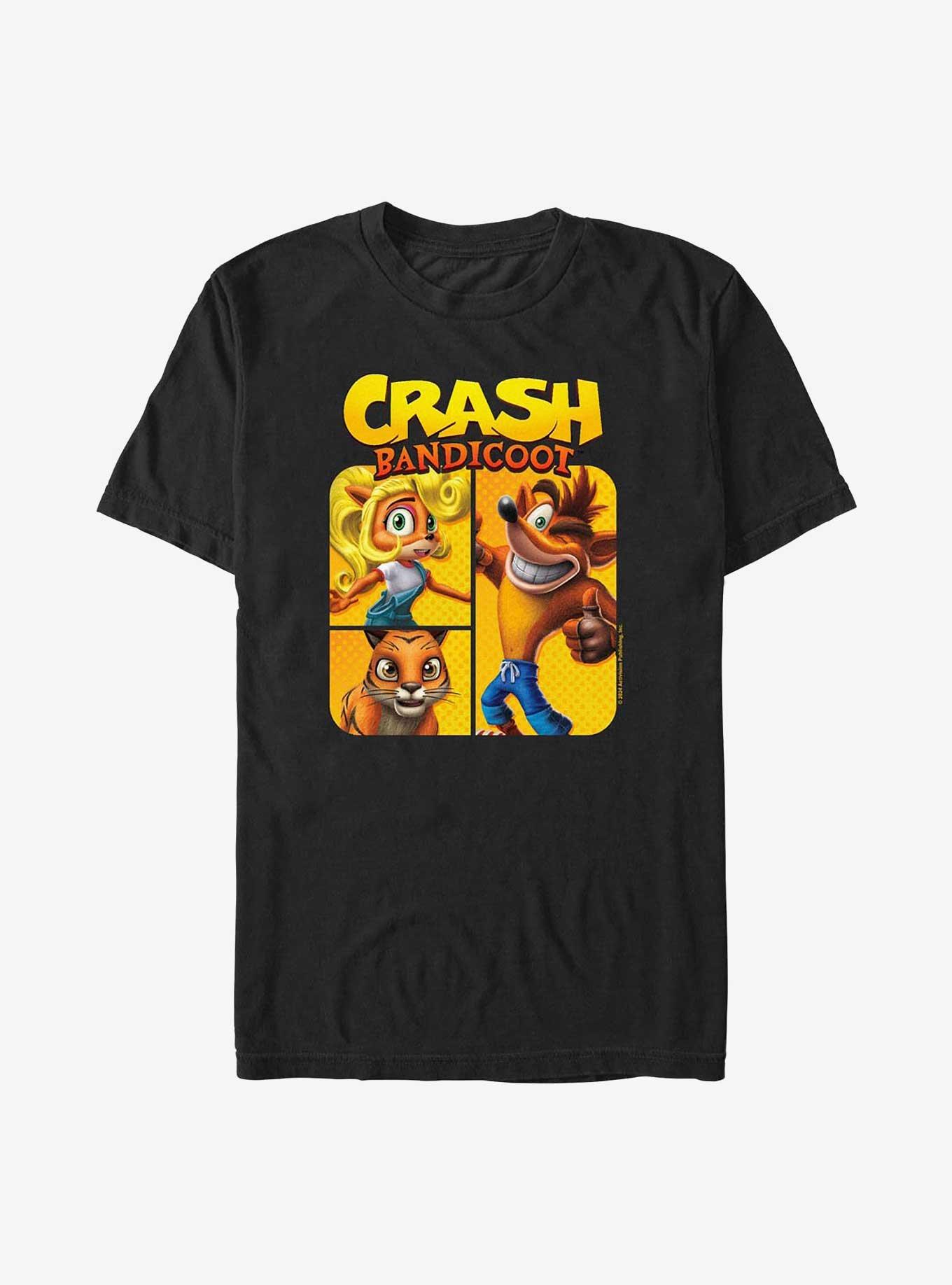 Crash Bandicoot Crash And Friends T-Shirt, BLACK, hi-res