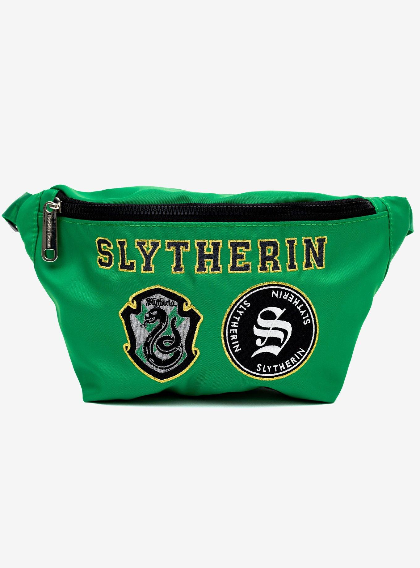 Harry Potter Slytherin Patches Embroidered Green Canvas Fanny Pack, , hi-res