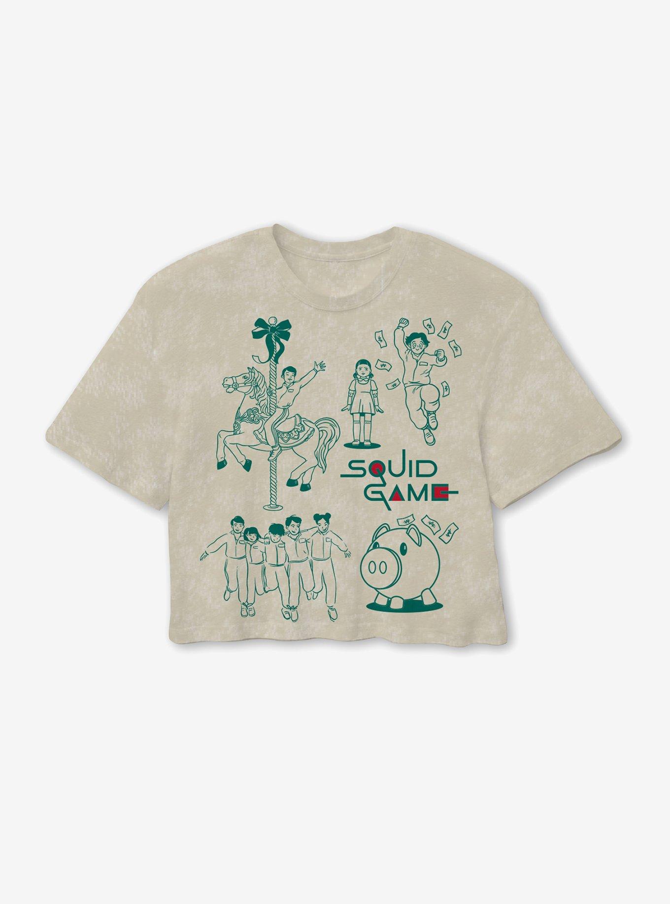 Squid Game 2 Cream Mineral Wash Girls Skimmer T-Shirt, , hi-res