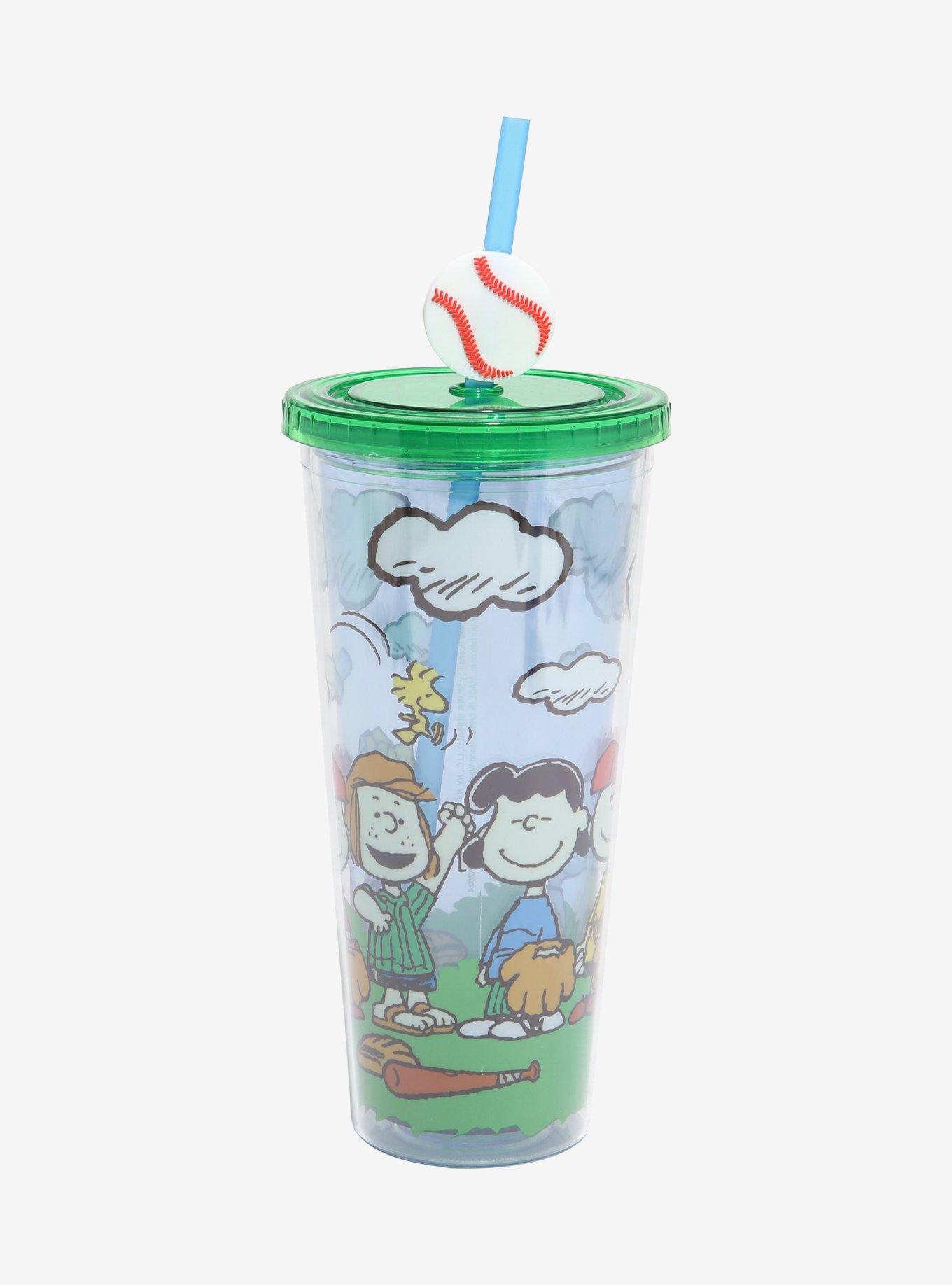Peanuts Baseball Scene Carnival Cup with Straw Charm, , hi-res