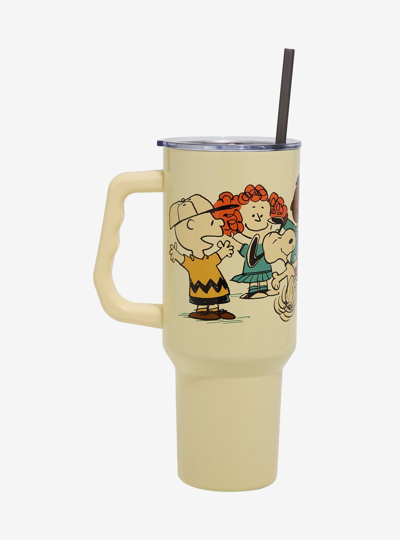 Peanuts Gang Classic Sketch Straw Tumbler with Handle - BoxLunch Exclusive, , hi-res
