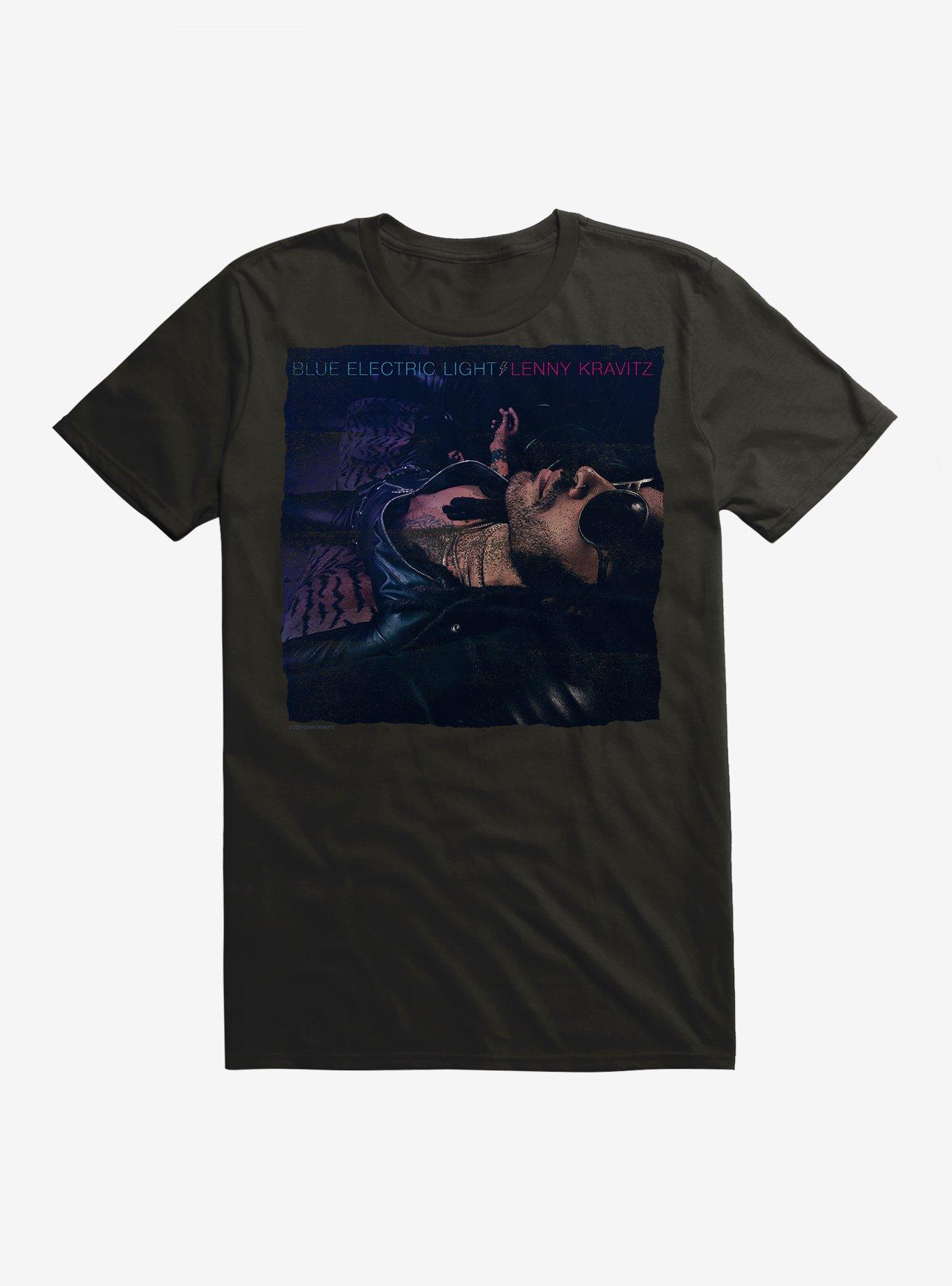 Lenny Kravitz Blue Electric Light Album Cover T-Shirt, BLACK, hi-res