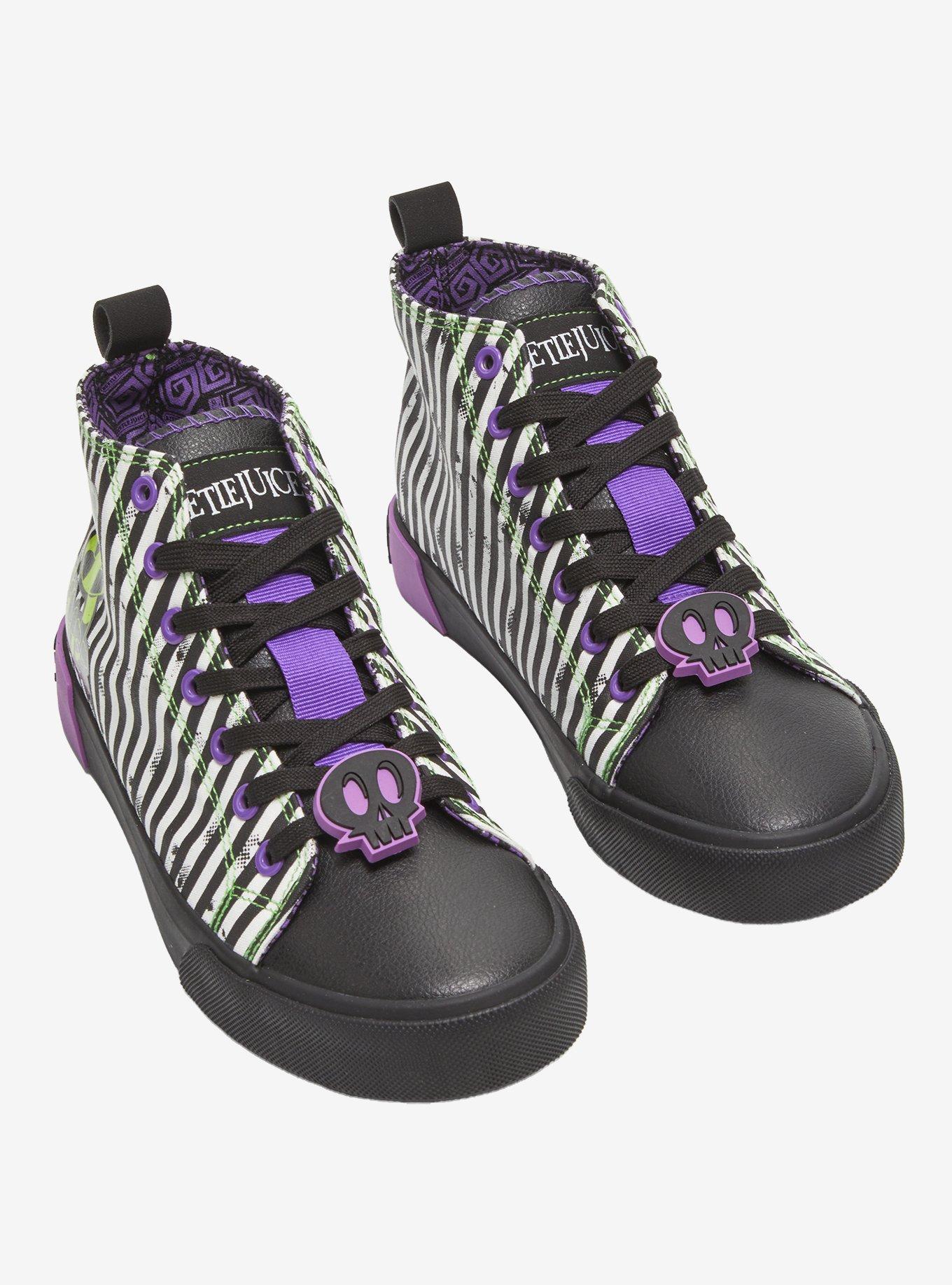 Beetlejuice Stripe Hi-Top Sneakers, , hi-res