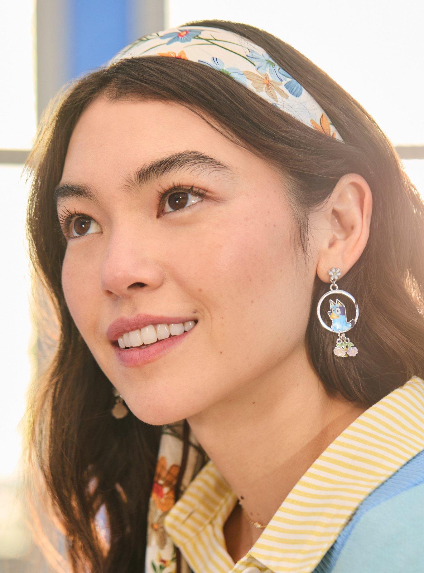 Bluey Floral Statement Earrings, , hi-res