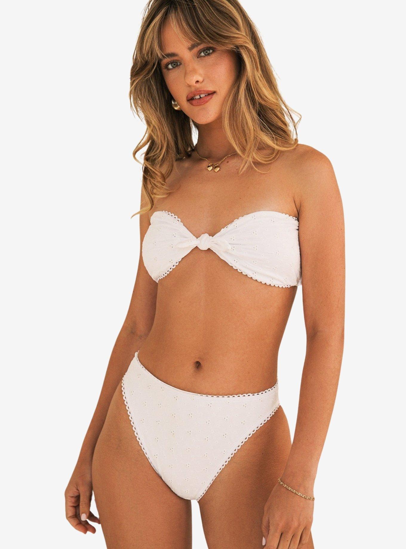 Dippin' Daisy's Piper Cheeky Swim Bottom White, , hi-res