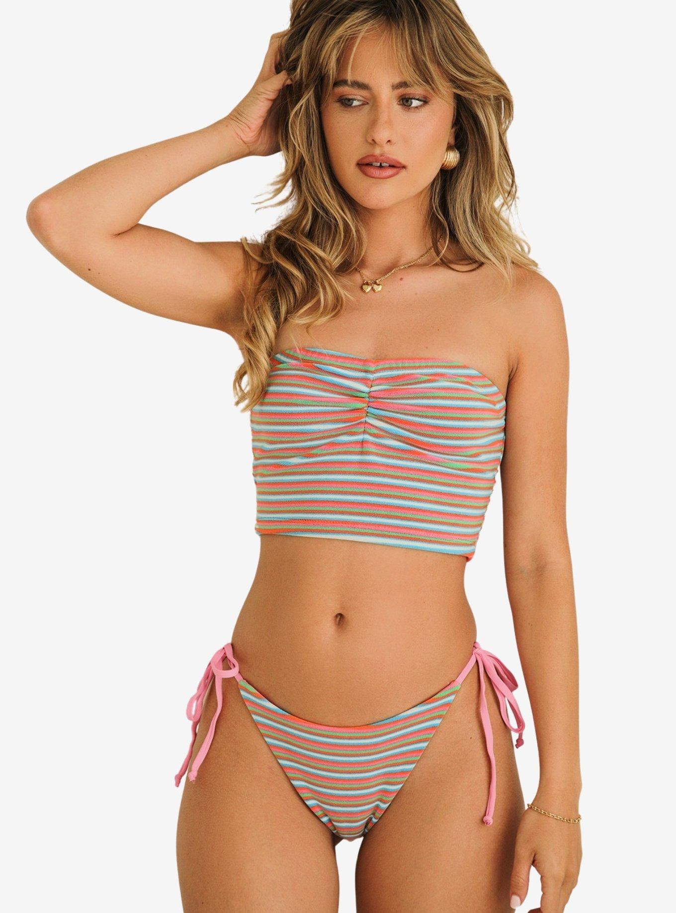 Dippin' Daisy's Tahoe Crop Top Watermelon Stripe, GREEN, hi-res