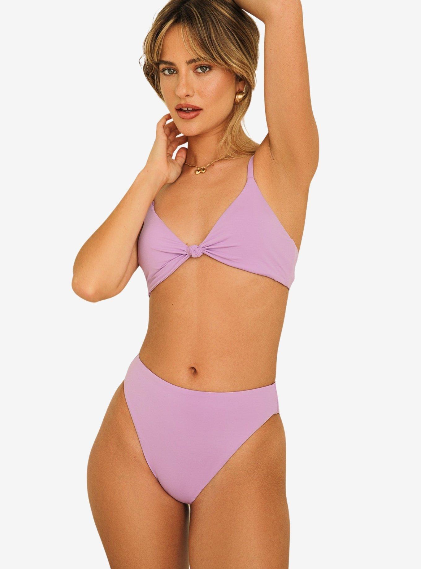 Dippin' Daisy's Seashore High Waist Cheeky Swim Bottom Lavender, , hi-res
