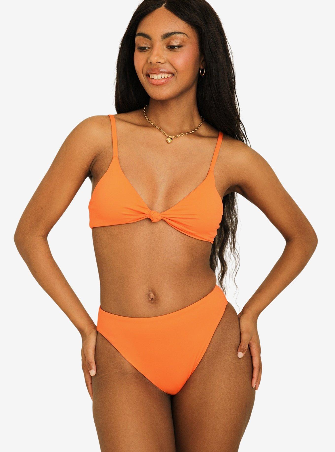 Dippin' Daisy's Zen Knotted Triangle Swim Top Blood Orange, , hi-res