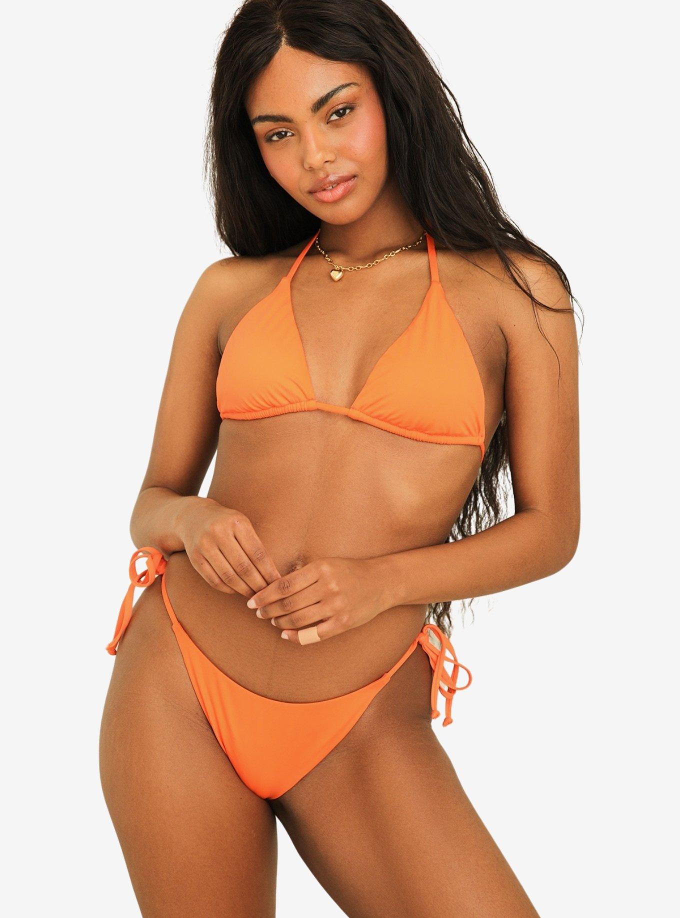 Dippin' Daisy's Palm Tie Back Triangle Swim Top Blood Orange, , hi-res