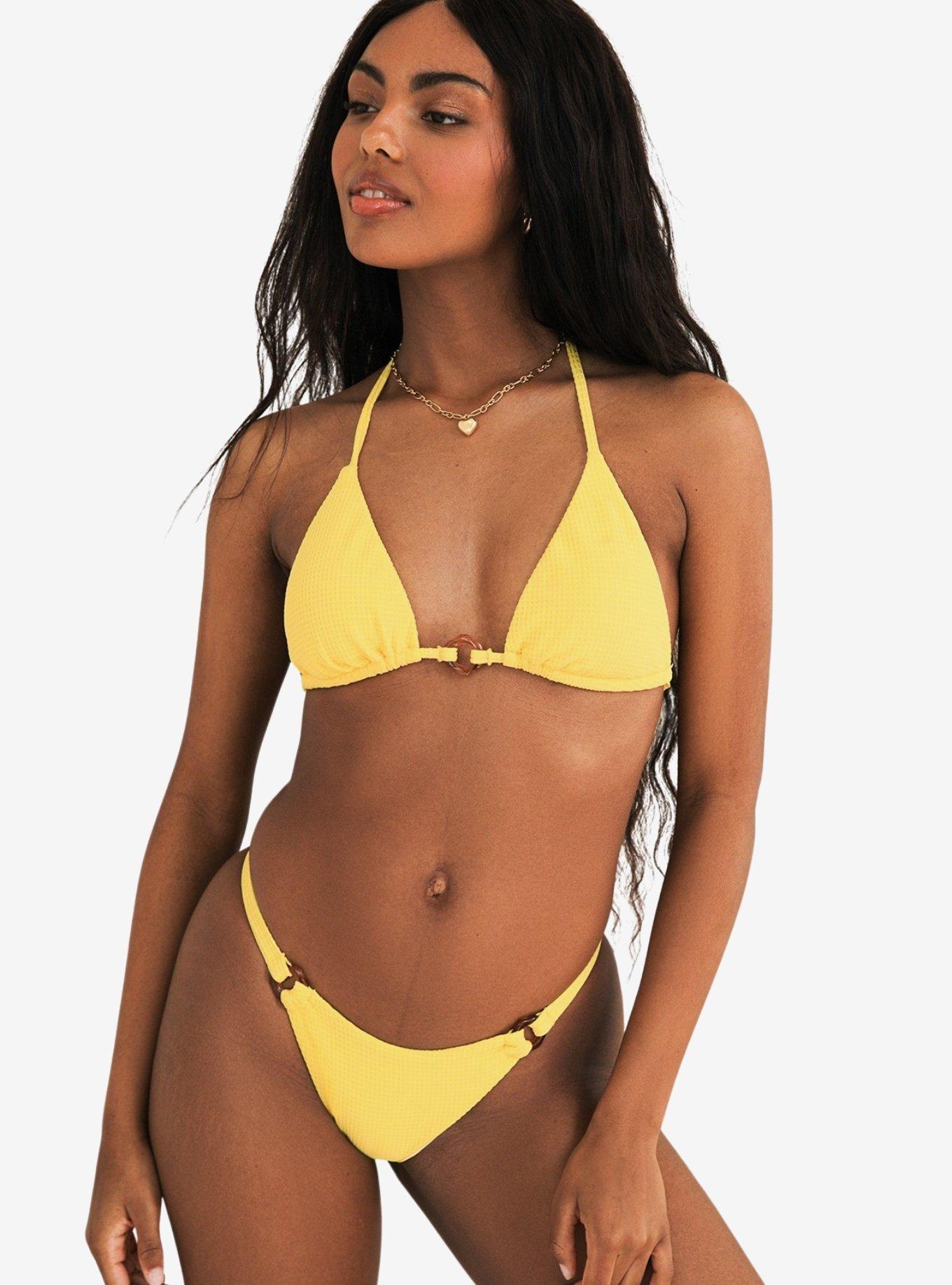 Dippin' Daisy's Halle Cheeky Swim Bottom Sunshine Waffle, , hi-res