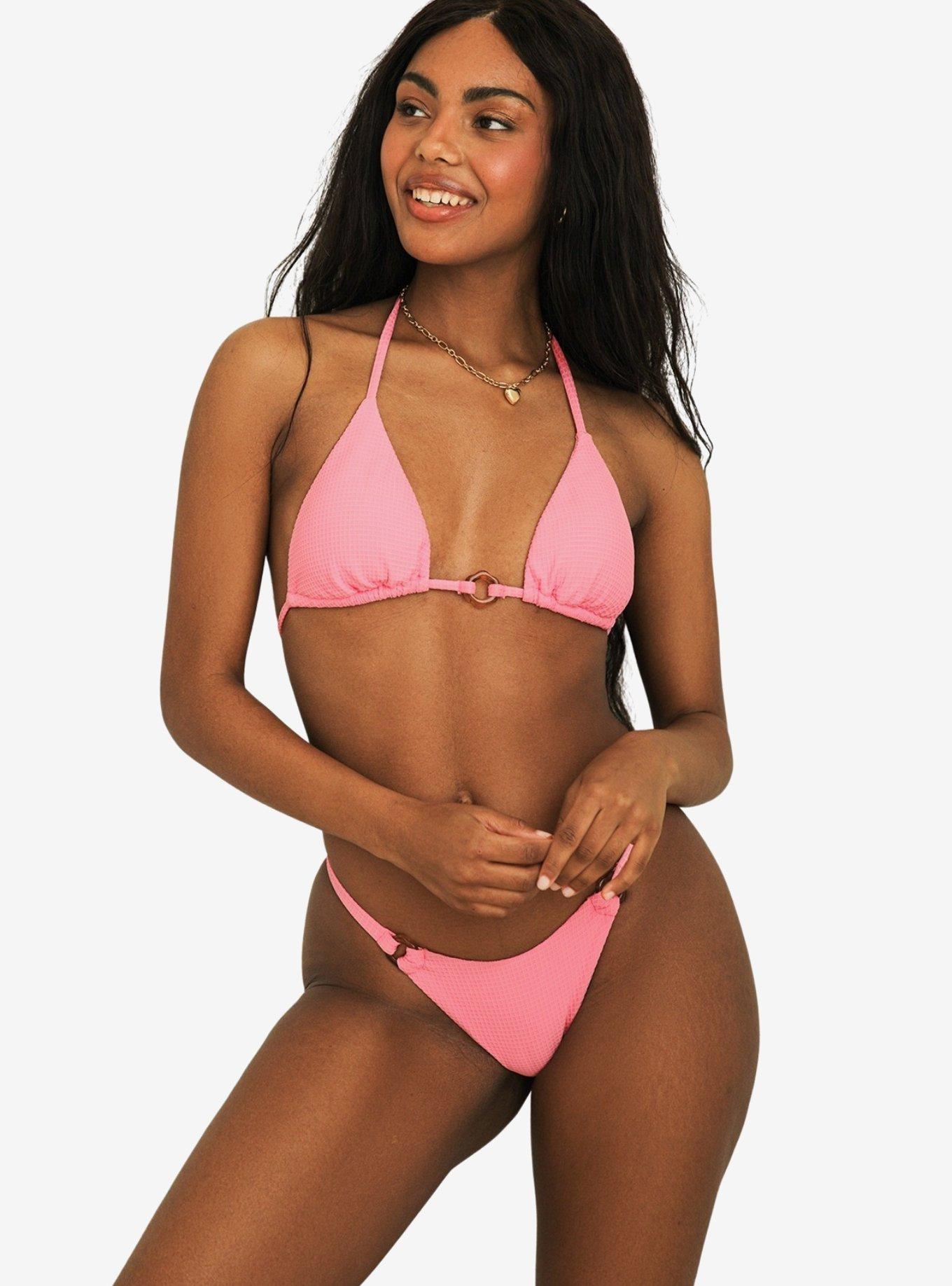 Dippin' Daisy's Halle Cheeky Swim Bottom Bubblegum Waffle, , hi-res
