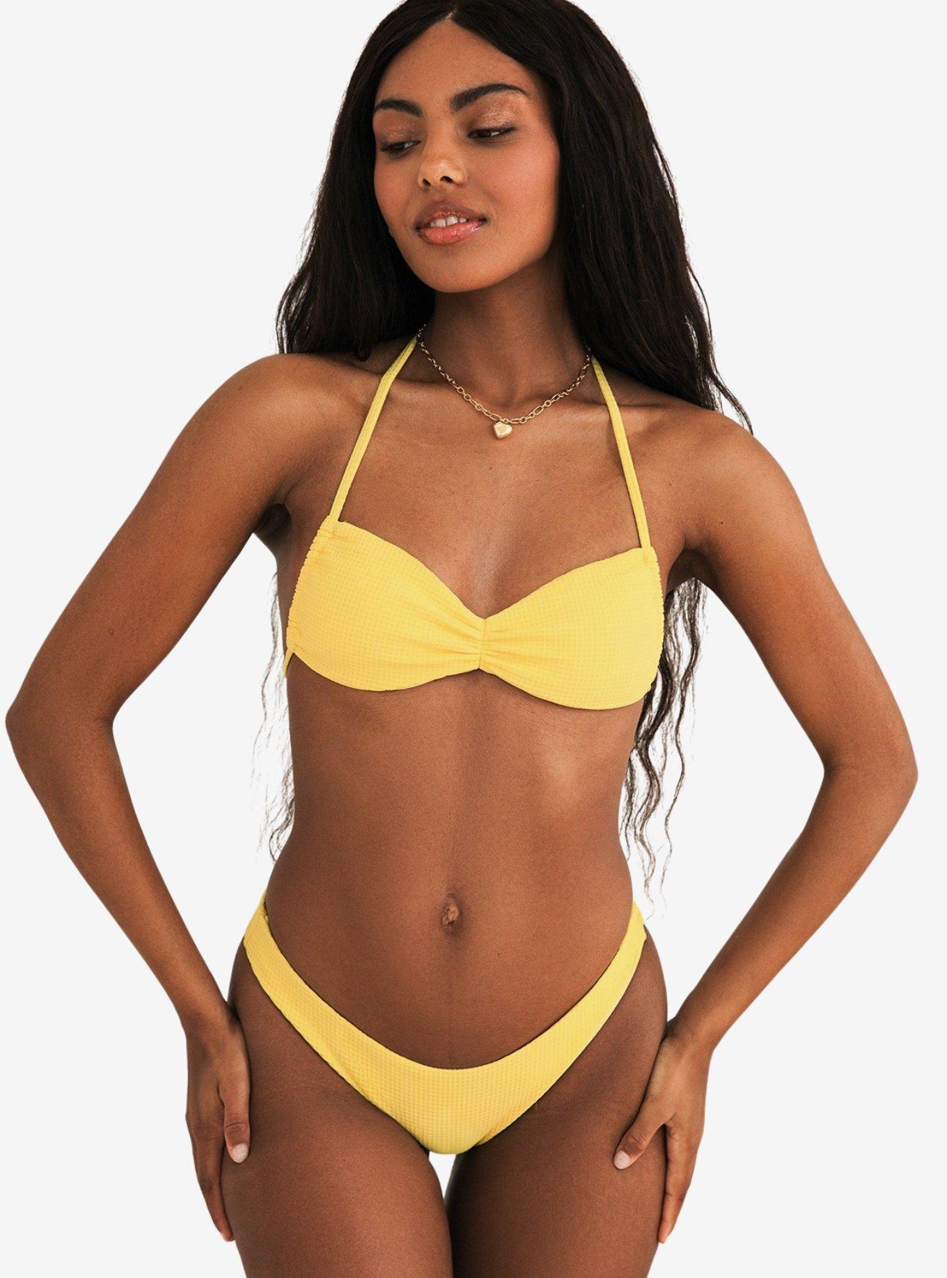 Dippin' Daisy's Christina Tie Bandeau Swim Top Sunshine Waffle, , hi-res
